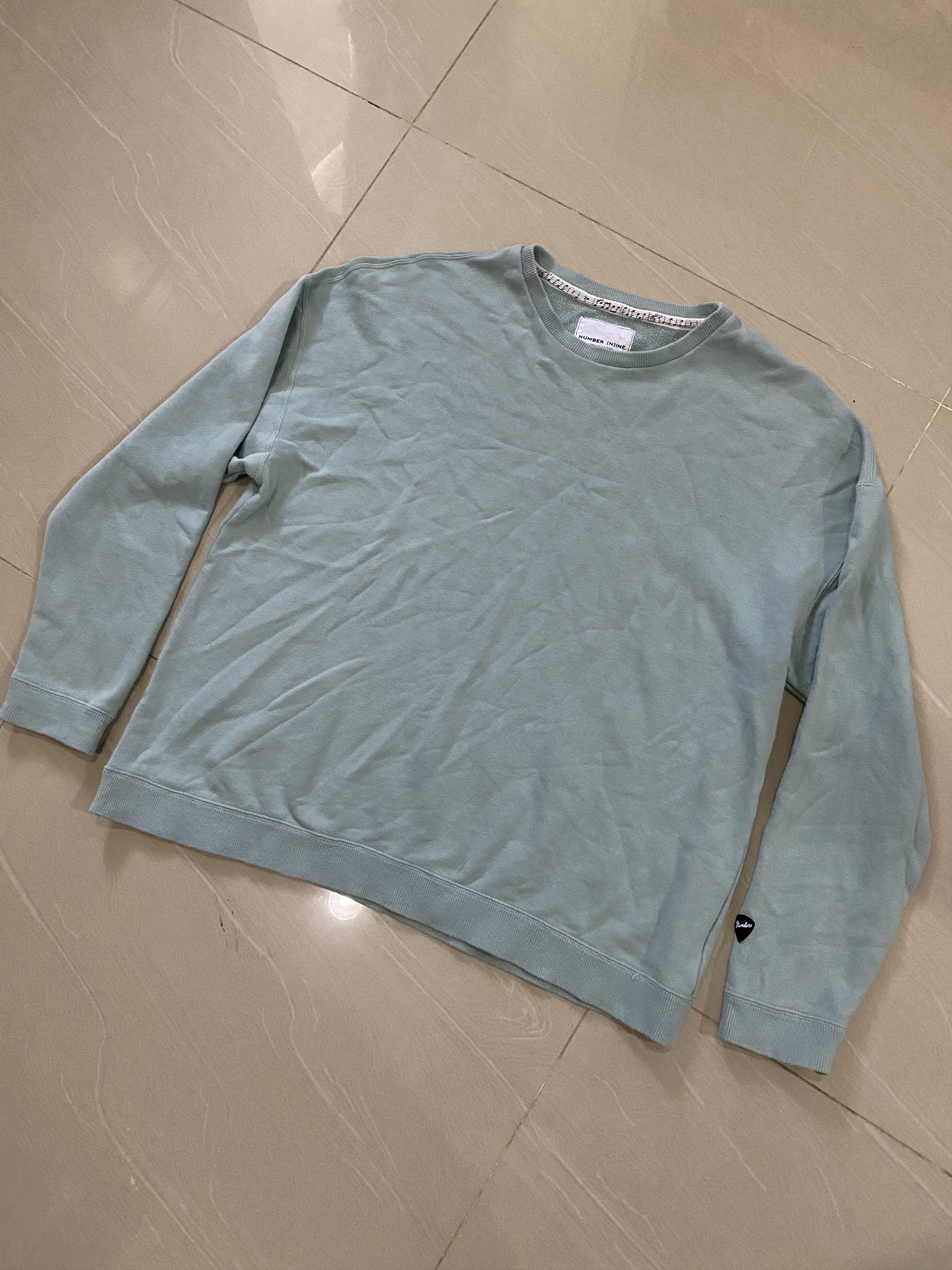 image of Number N Ine Number Nine Studious Sweatshirt in Faded Light Blue, Men's (Size Medium)