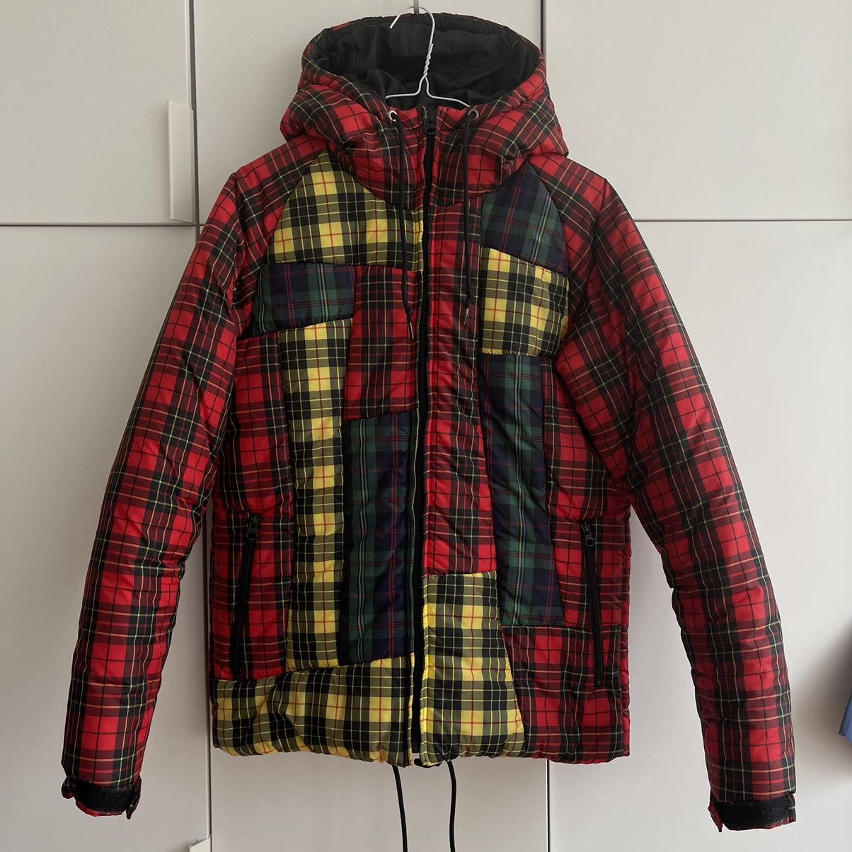 COMME DES GARÇONS TARTAN PATCHWORK PUFFER JACKET