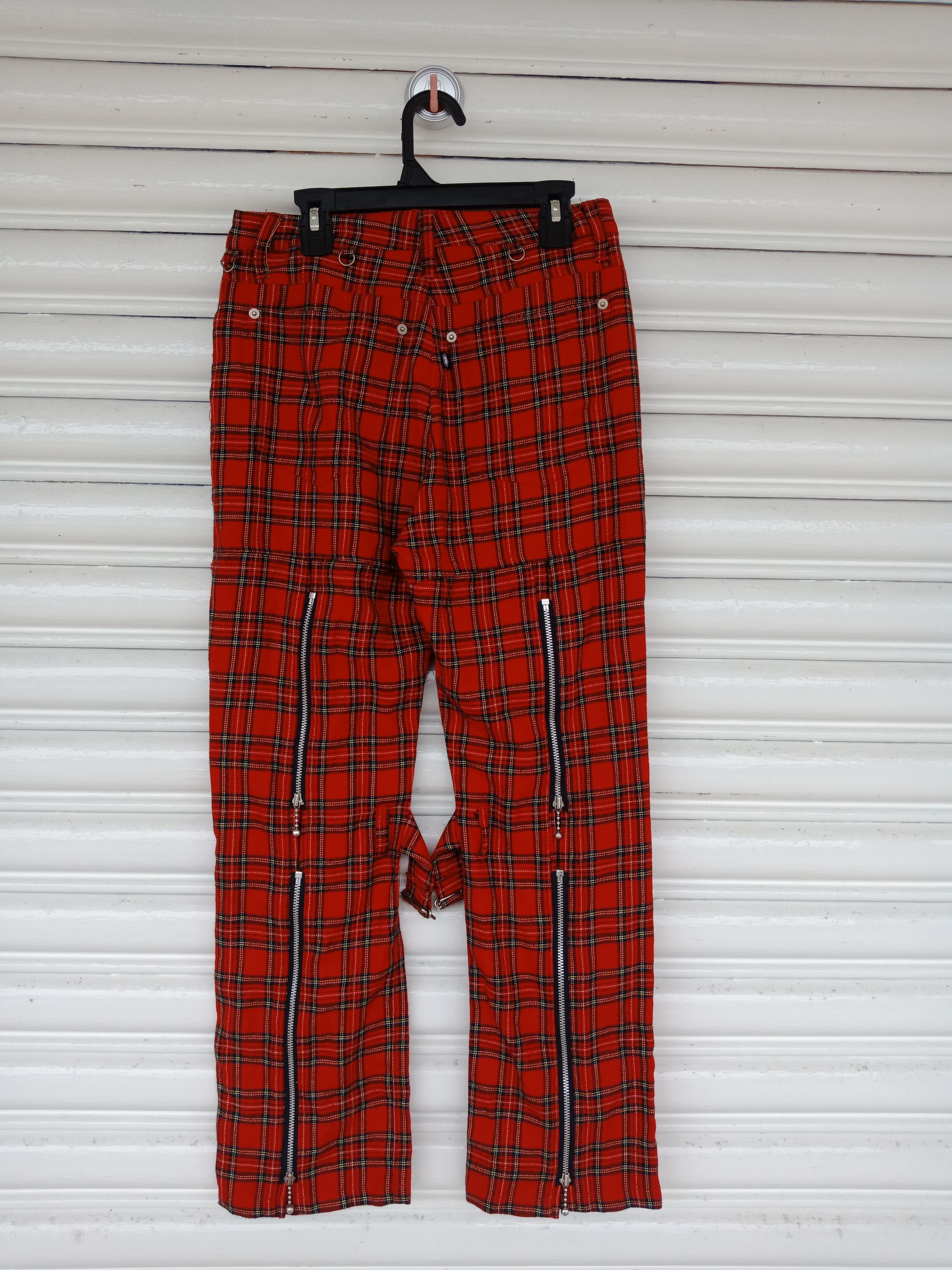 semanticdesign Superlover Checker Tartan Punk Bondage Pants Size US 27 - 1 Thumbnail