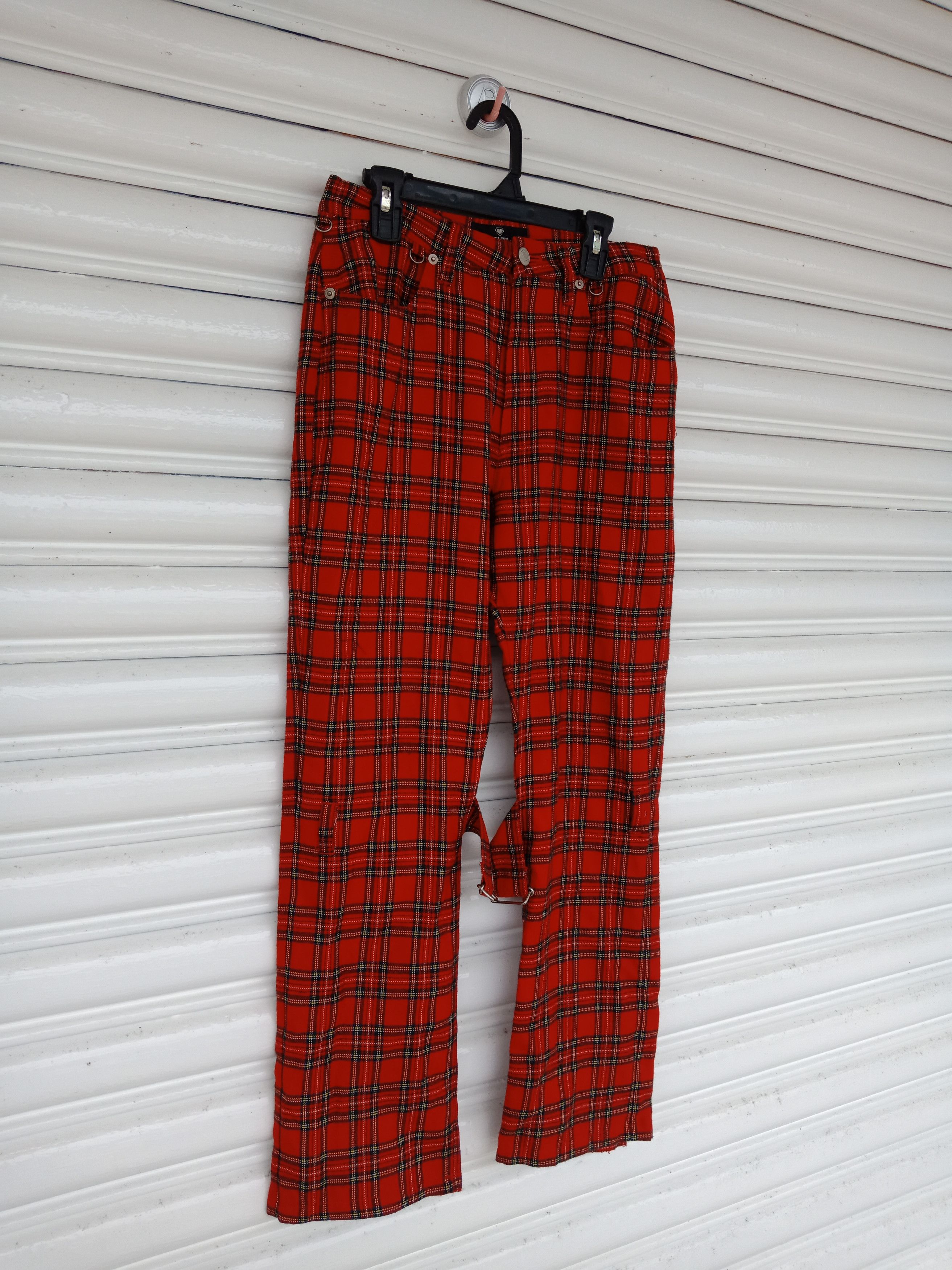 semanticdesign Superlover Checker Tartan Punk Bondage Pants Size US 27 - 4 Thumbnail
