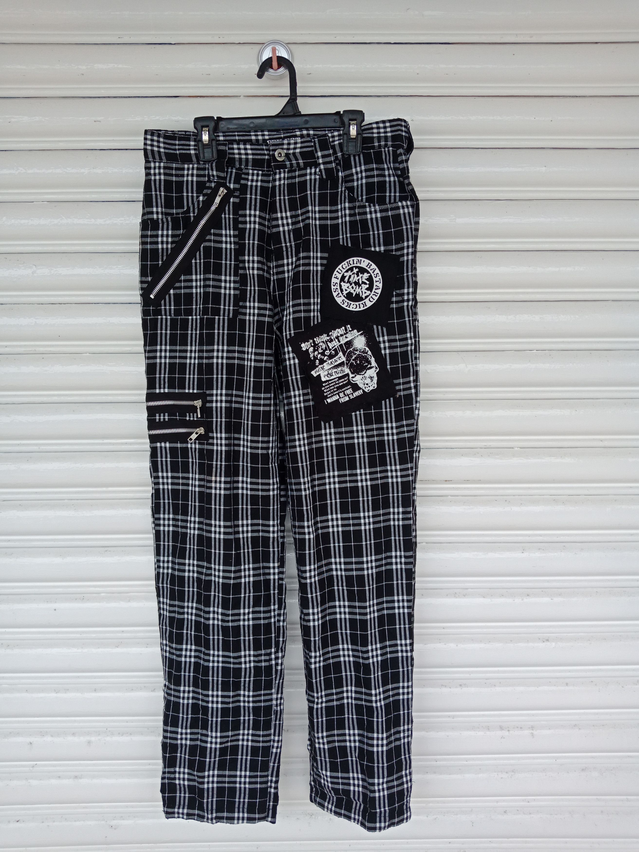 Sex Pot ReVeNGe Sex Pot Revenge Punk Bondage Tartan Checker Pants Size US 30 / EU 46 - 1 Thumbnail