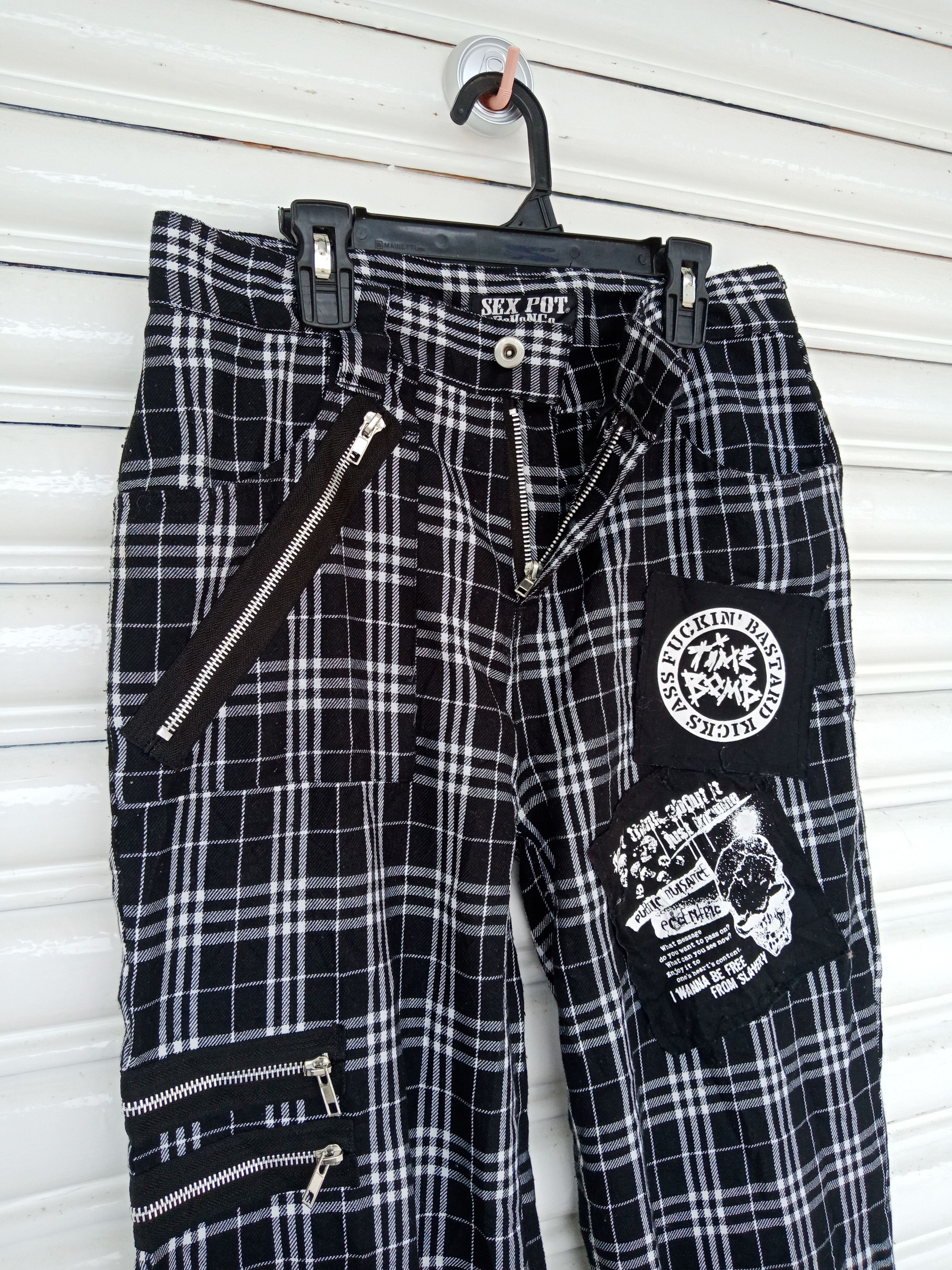 Sex Pot ReVeNGe Sex Pot Revenge Punk Bondage Tartan Checker Pants Size US 30 / EU 46 - 8 Thumbnail