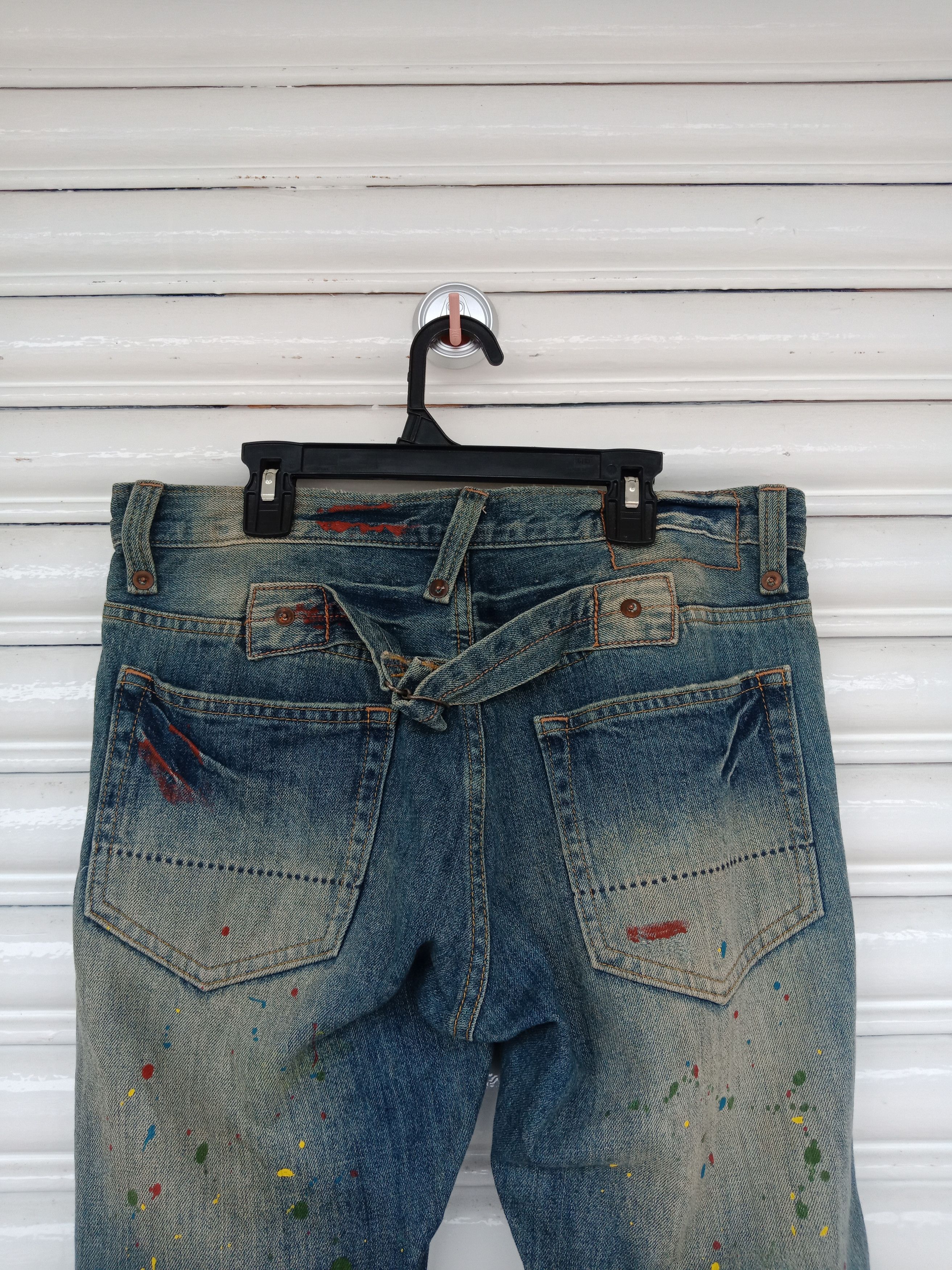 In The Attic CubeSugar Workwear Paints Distressed Denim Size US 31 - 8 Thumbnail