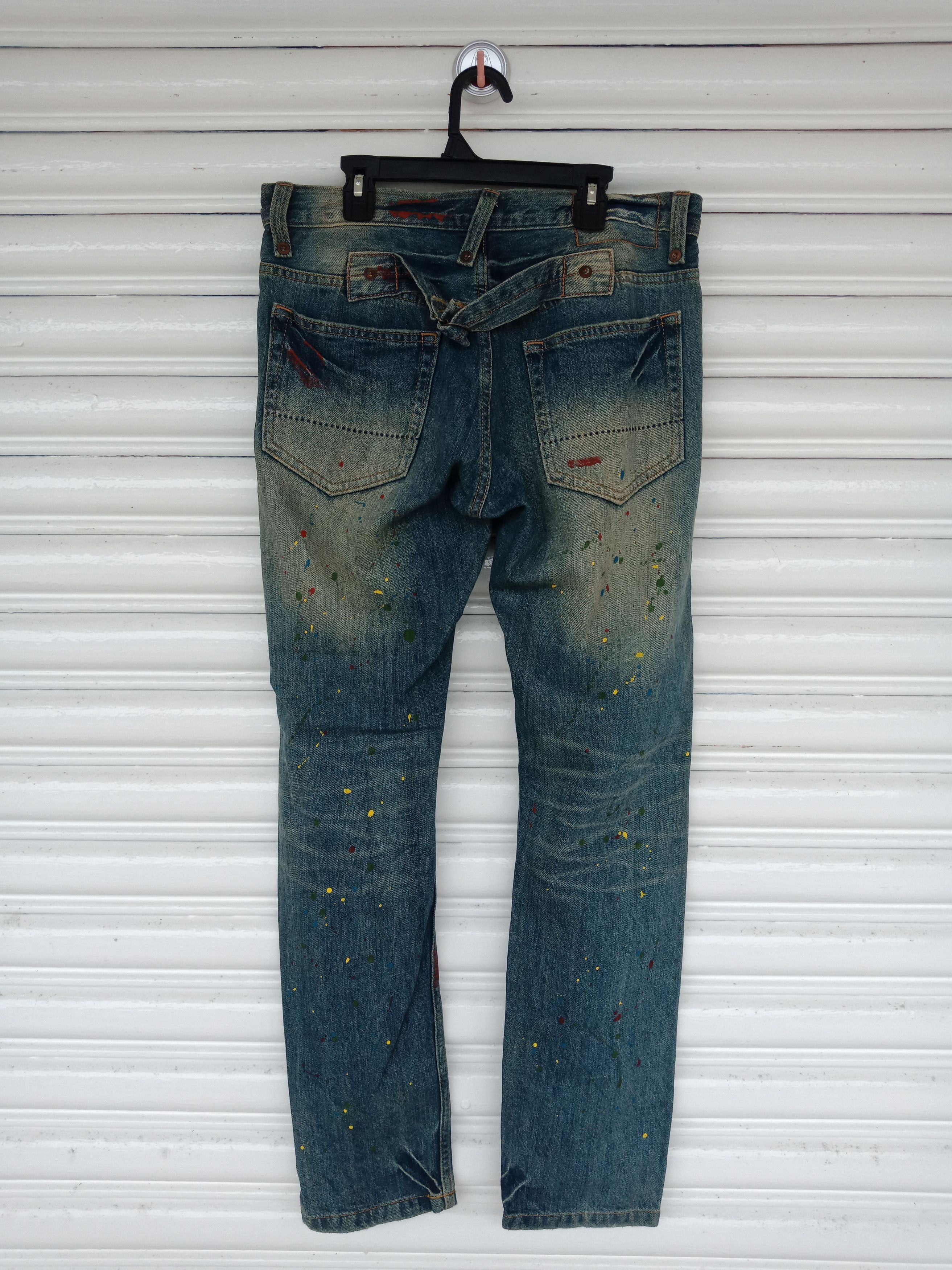 In The Attic CubeSugar Workwear Paints Distressed Denim Size US 31 - 2 Thumbnail