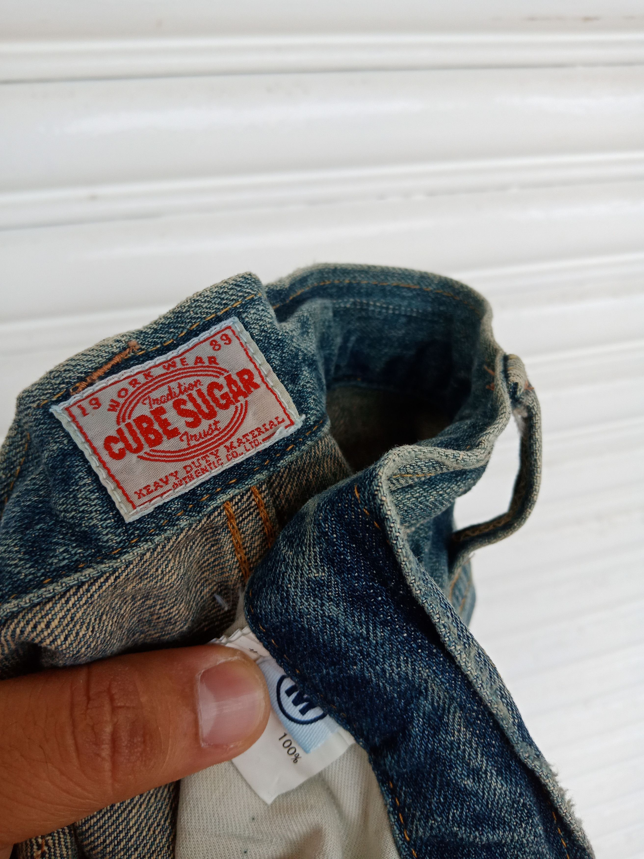 In The Attic CubeSugar Workwear Paints Distressed Denim Size US 31 - 11 Thumbnail