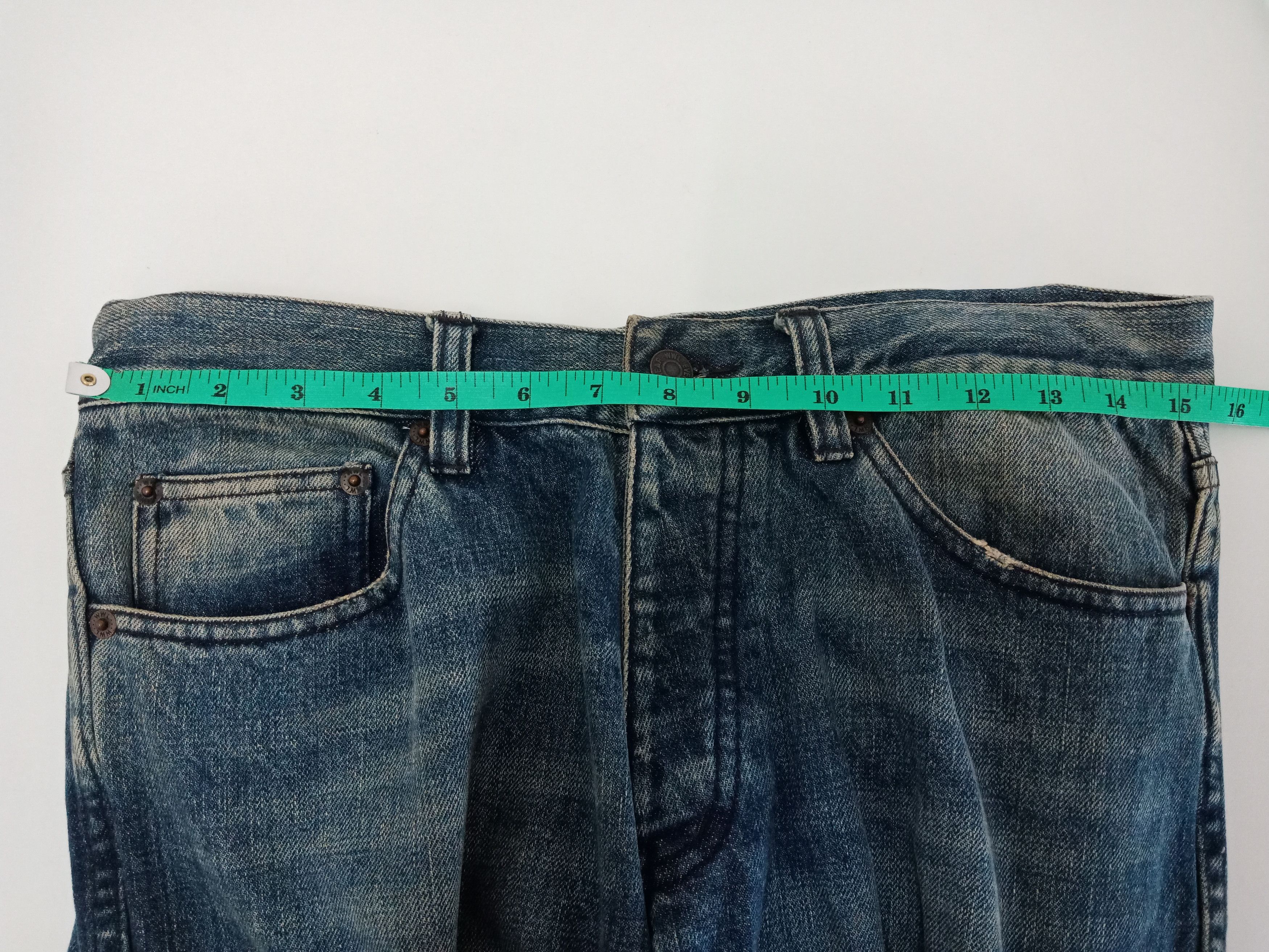 In The Attic World Wide Love Distressed Denim Size US 31 - 9 Thumbnail