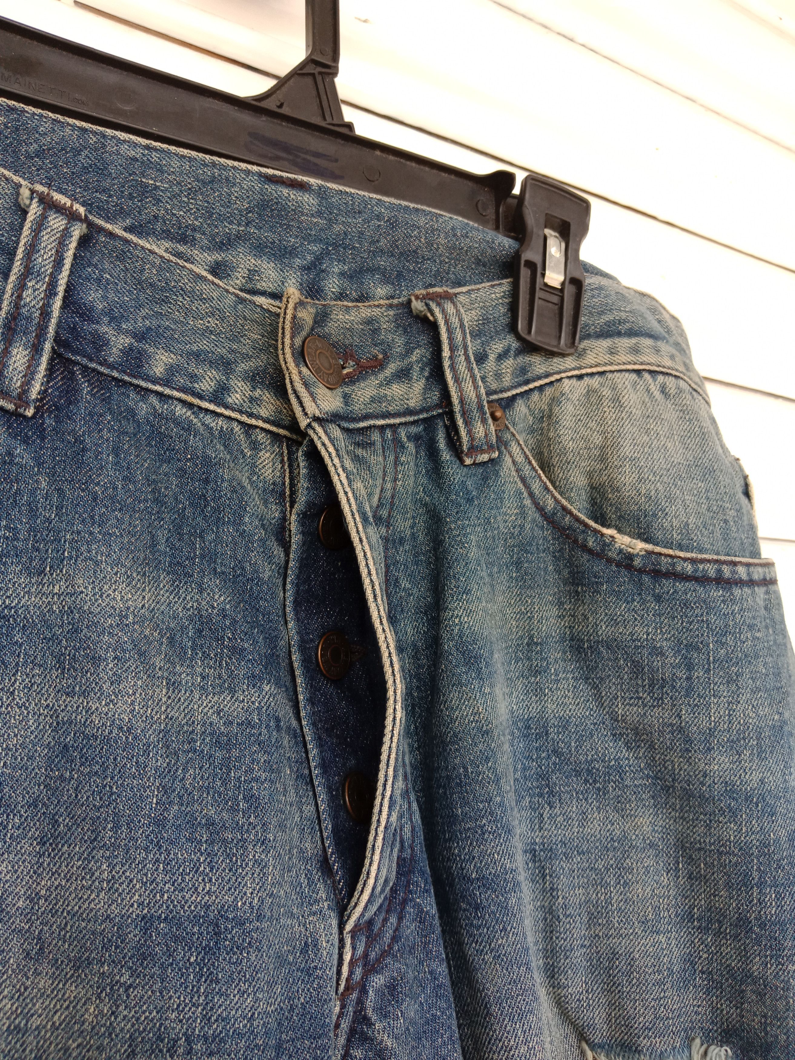 In The Attic World Wide Love Distressed Denim Size US 31 - 6 Thumbnail