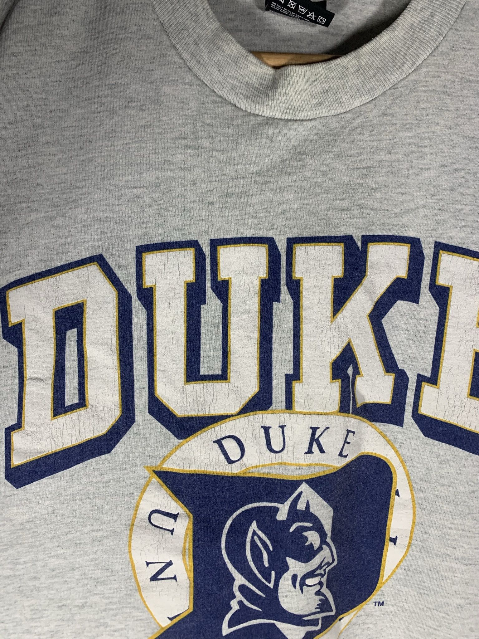 Fruit Of The Loom × Vintage Vintage 90s FOTL Duke Blue Devils NCAA College Gray Shirt M Size US M / EU 48-50 / 2 - 5 Thumbnail