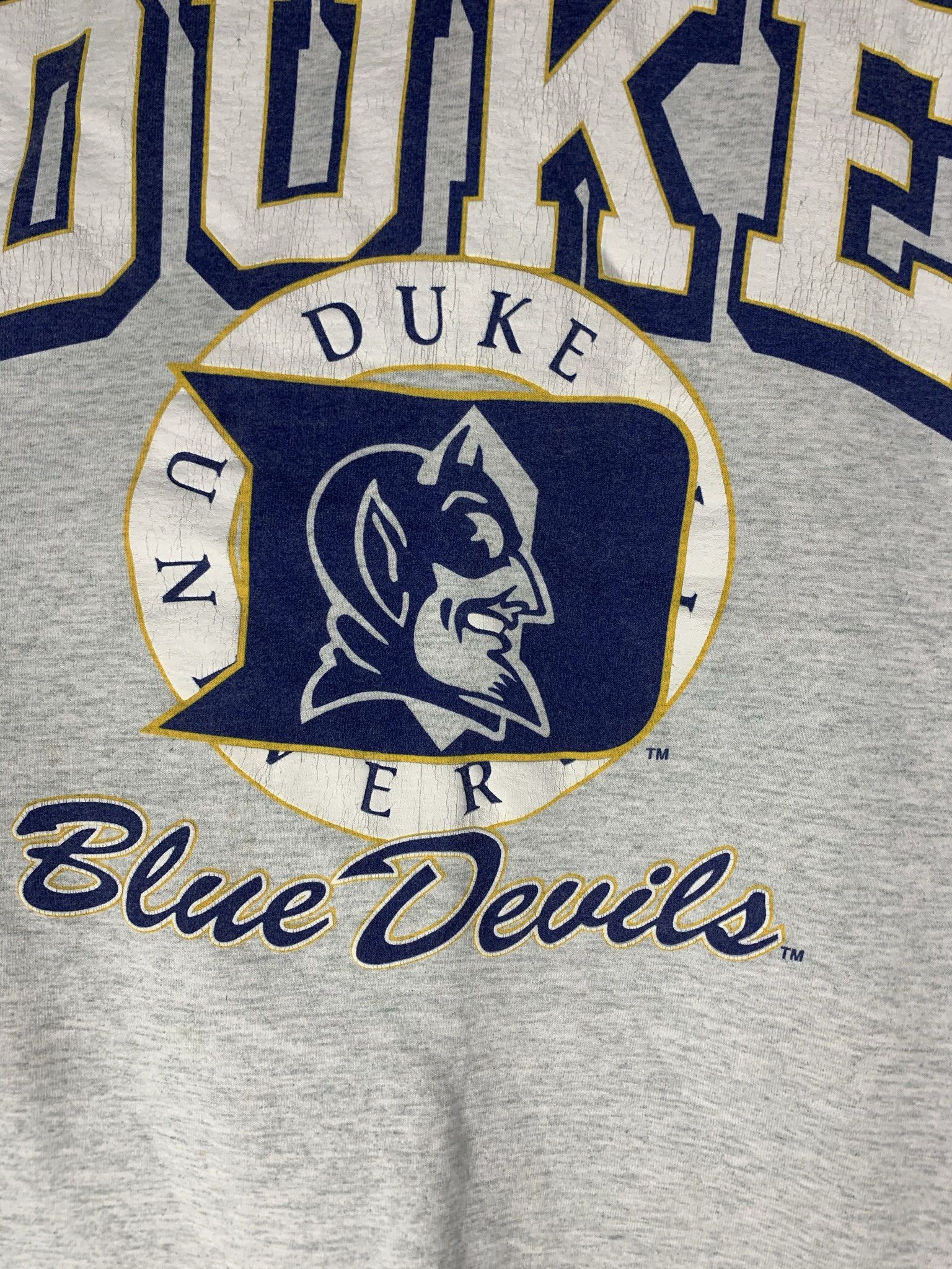 Fruit Of The Loom × Vintage Vintage 90s FOTL Duke Blue Devils NCAA College Gray Shirt M Size US M / EU 48-50 / 2 - 4 Thumbnail