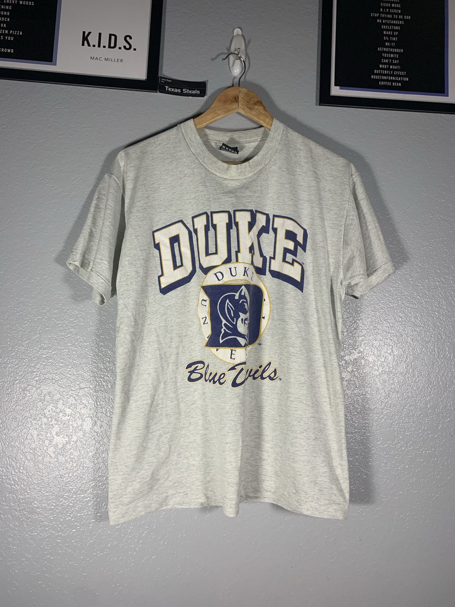 Fruit Of The Loom × Vintage Vintage 90s FOTL Duke Blue Devils NCAA College Gray Shirt M Size US M / EU 48-50 / 2 - 1 Thumbnail
