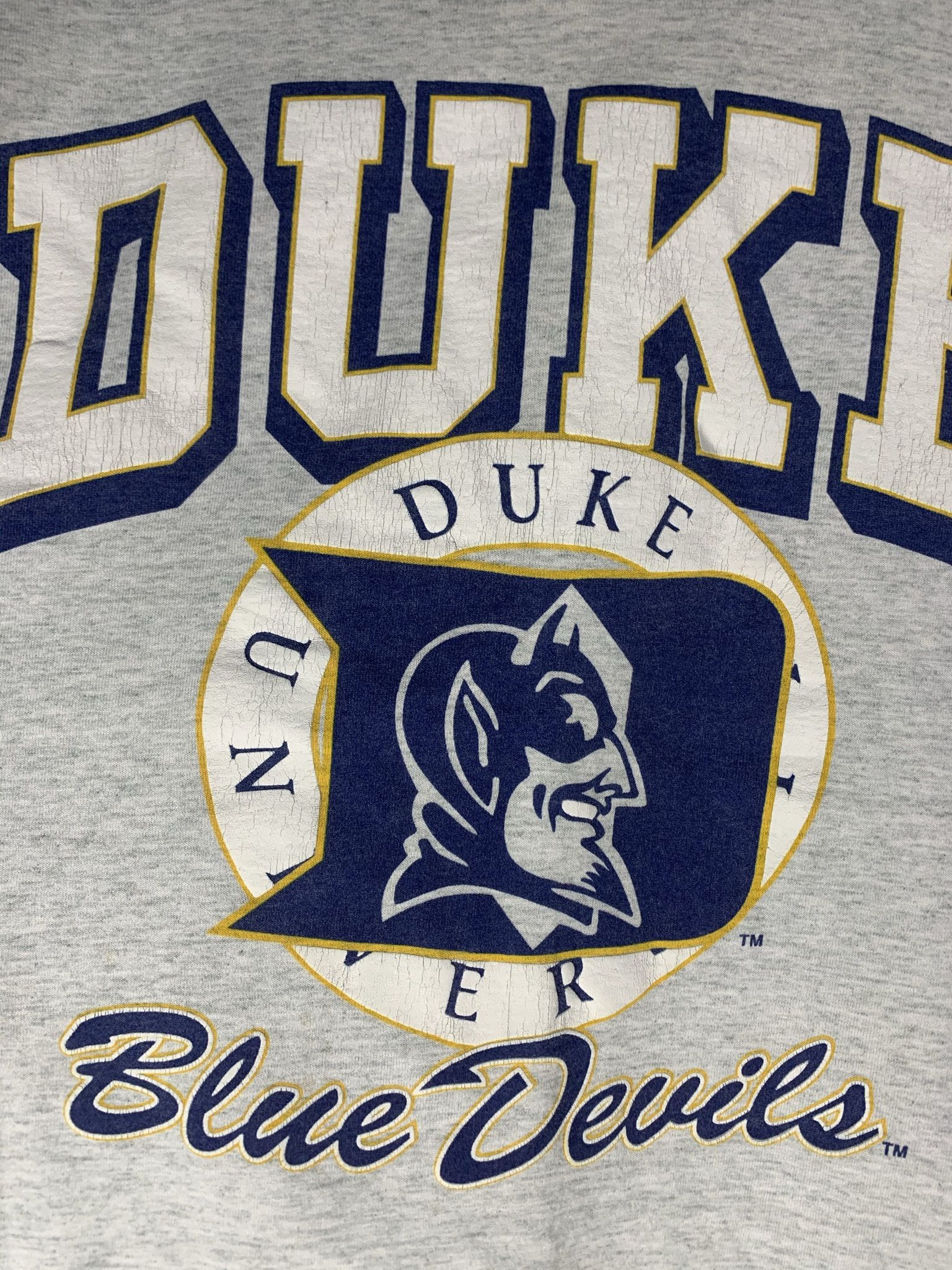 Fruit Of The Loom × Vintage Vintage 90s FOTL Duke Blue Devils NCAA College Gray Shirt M Size US M / EU 48-50 / 2 - 3 Thumbnail