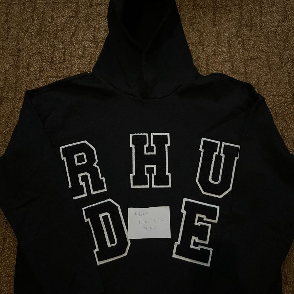 Rhude Rhude chenille patch hoodie | Grailed