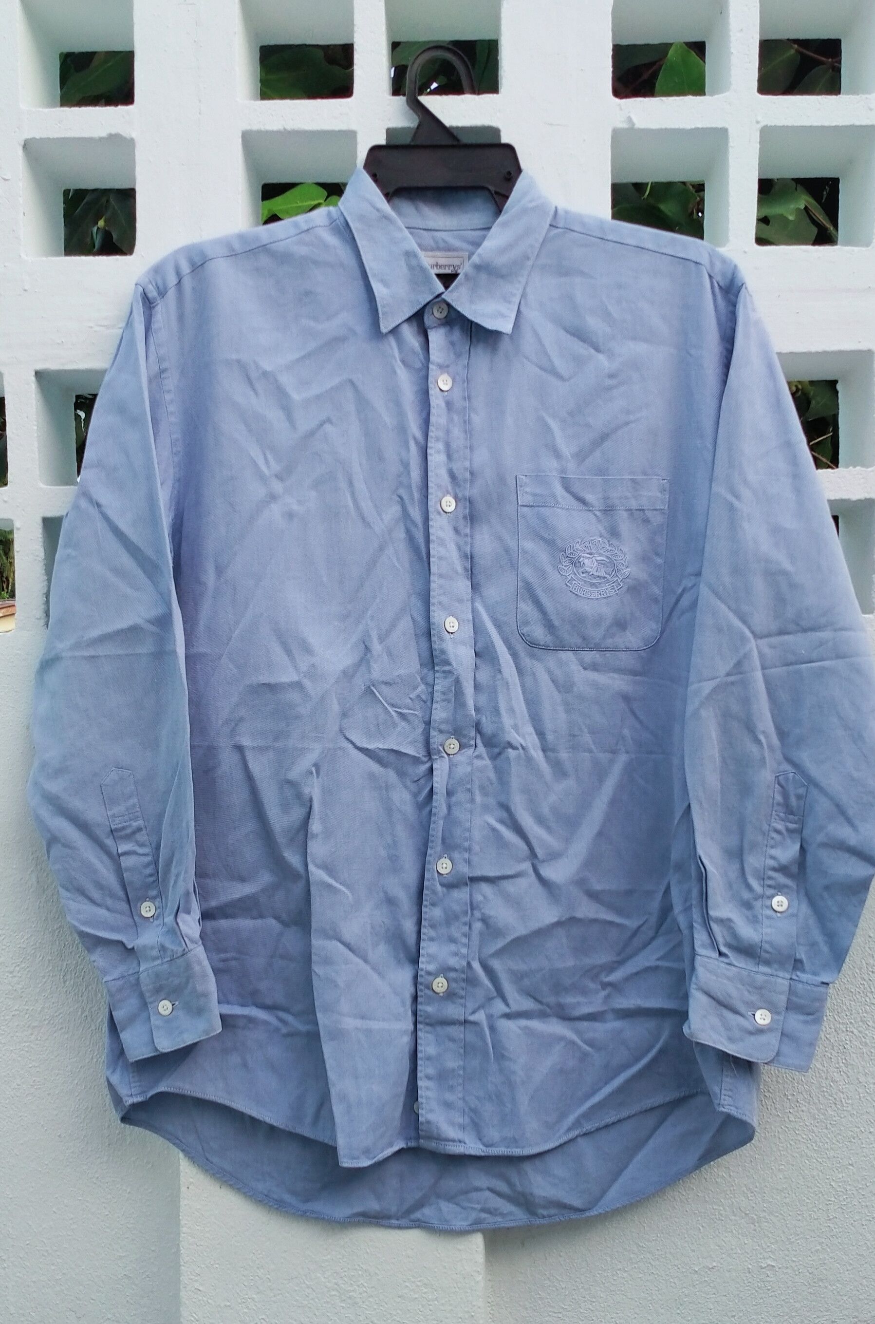 Burberry Burberry Jameson Blue Graffiti Print Check Shirt