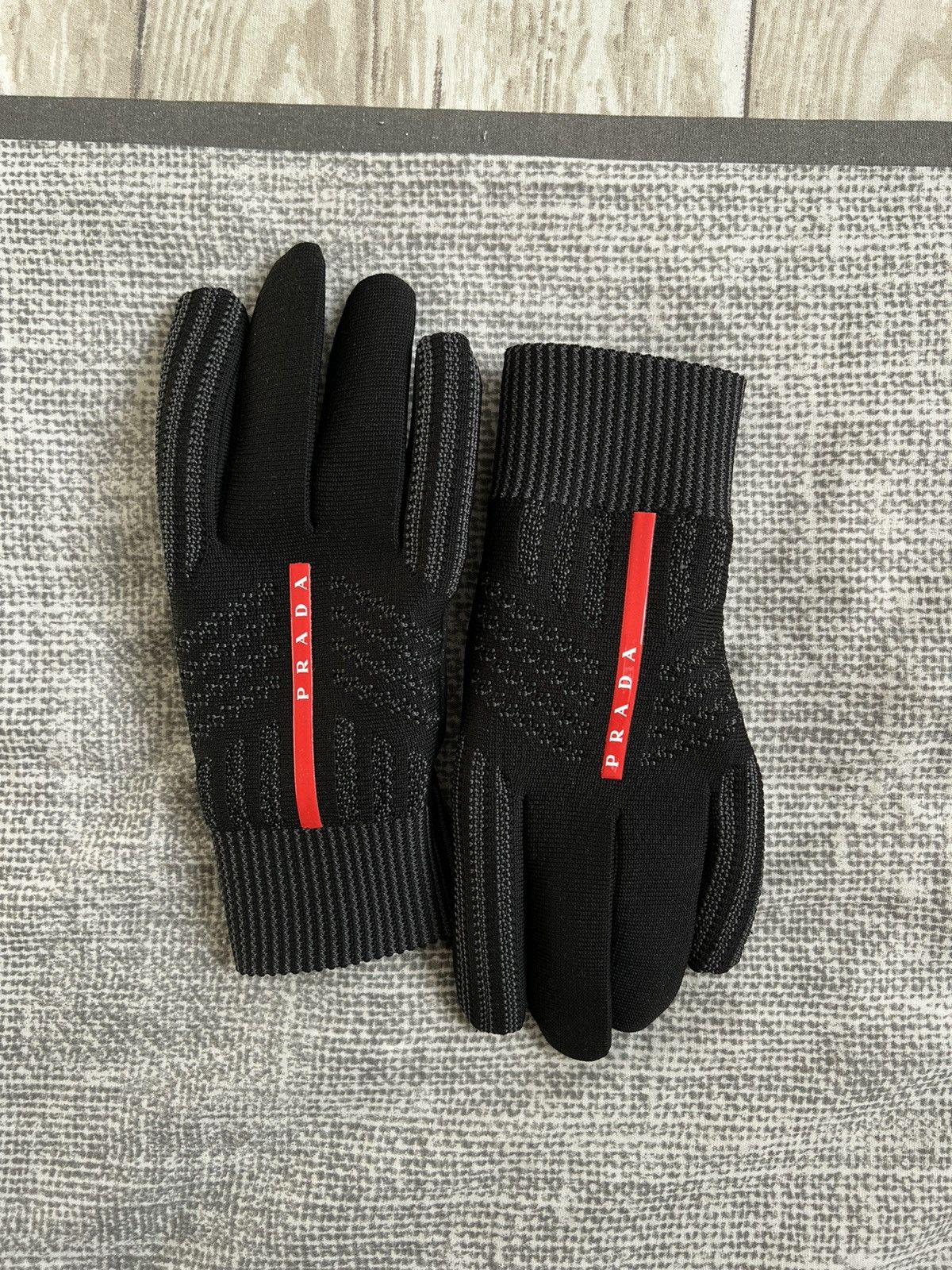 Prada Linea Rossa Knit Windproof Gloves — CONSUMED