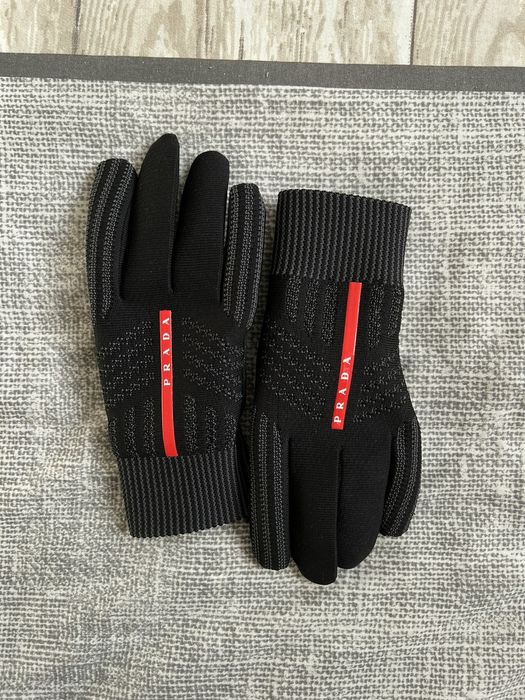 Prada Prada Linea Rossa Knit Gloves | Grailed