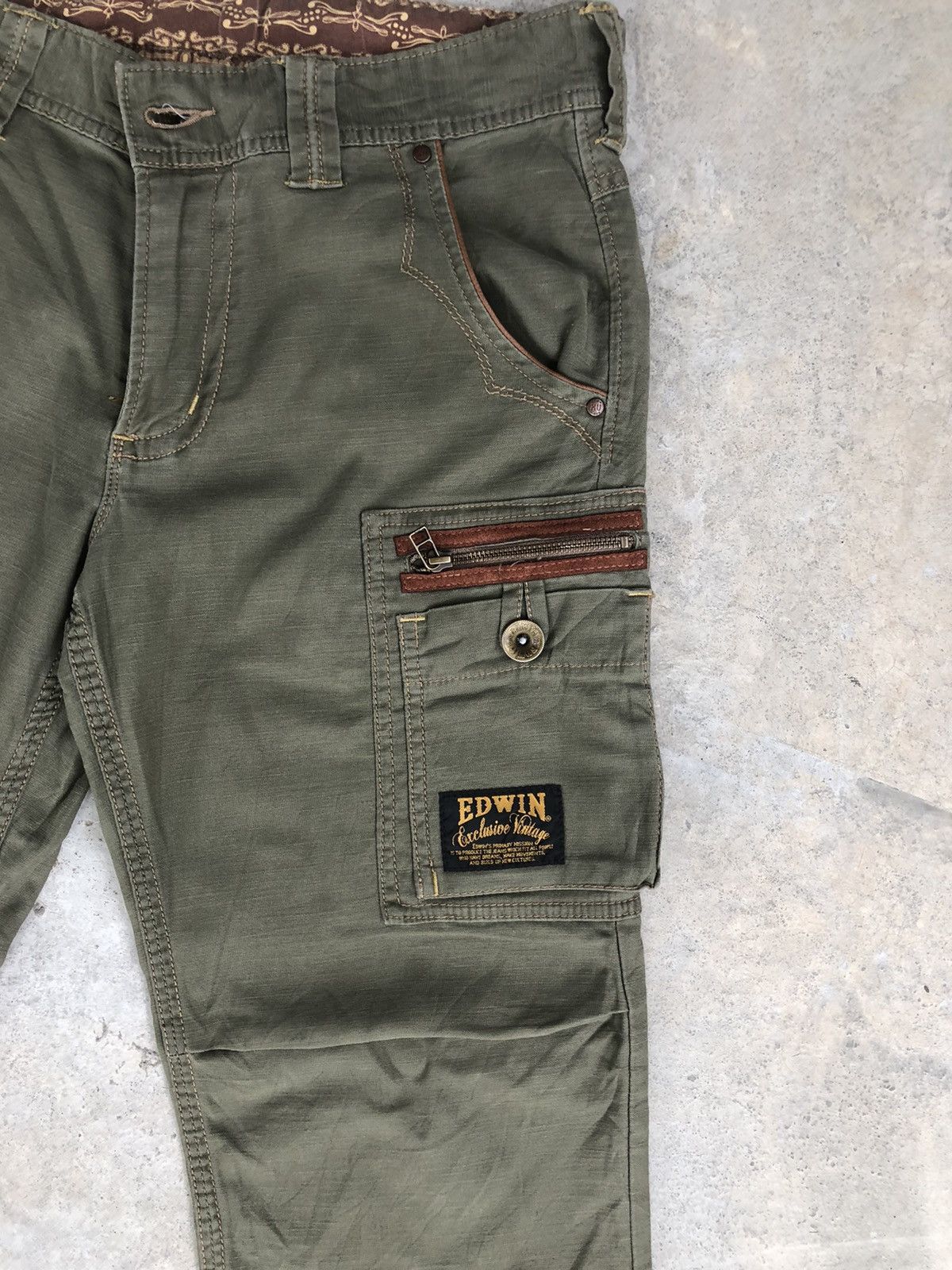 Seditionaries Edwin Cargo Pants Tactical Multipocket green Size US 32 / EU 48 - 5 Thumbnail