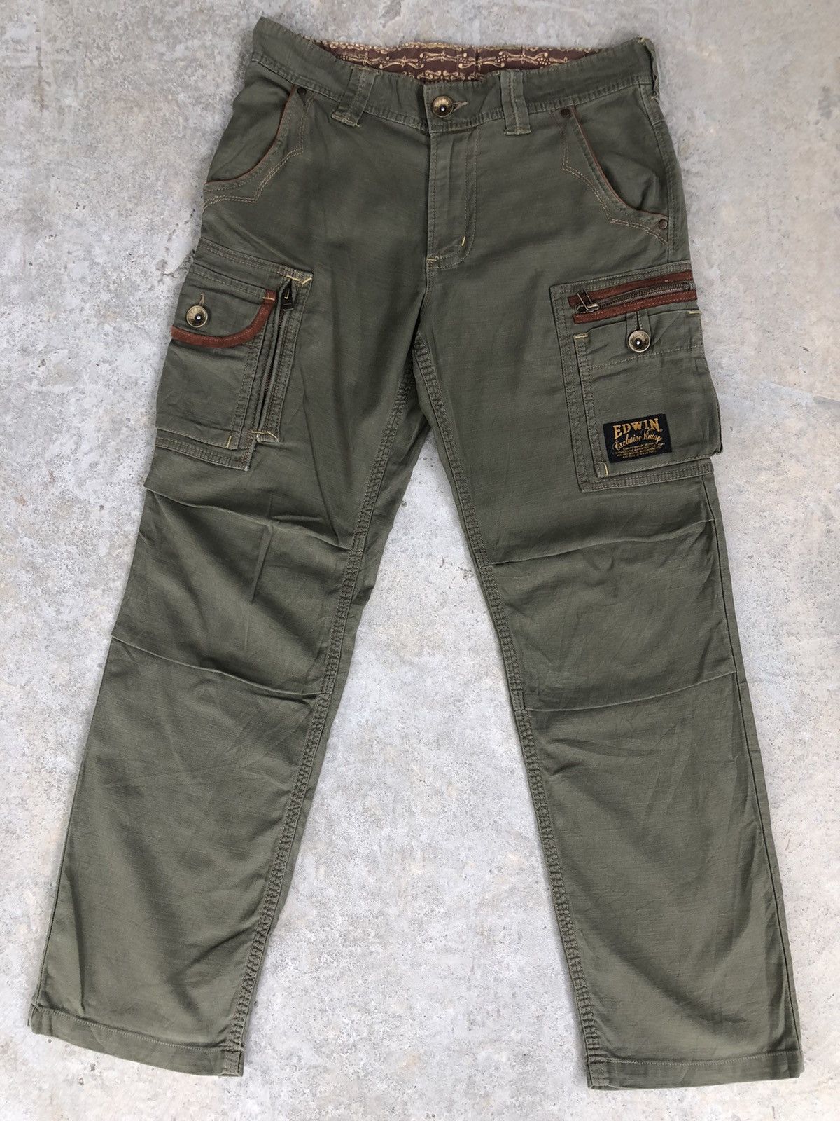 Seditionaries Edwin Cargo Pants Tactical Multipocket green Size US 32 / EU 48 - 1 Thumbnail