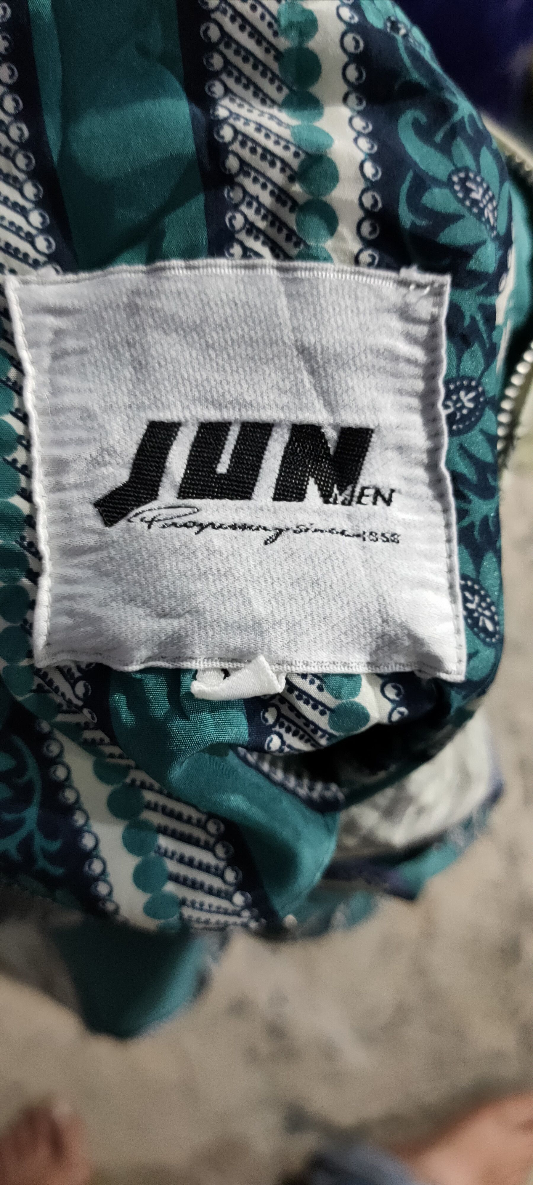 Jun men vintage zip jacket warship fullprint