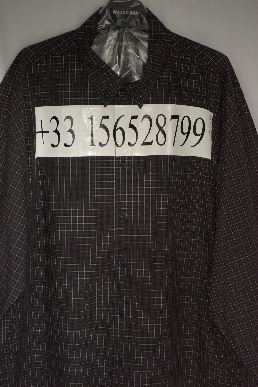 Balenciaga *FINAL* FW 18 Phone Number oversized button down