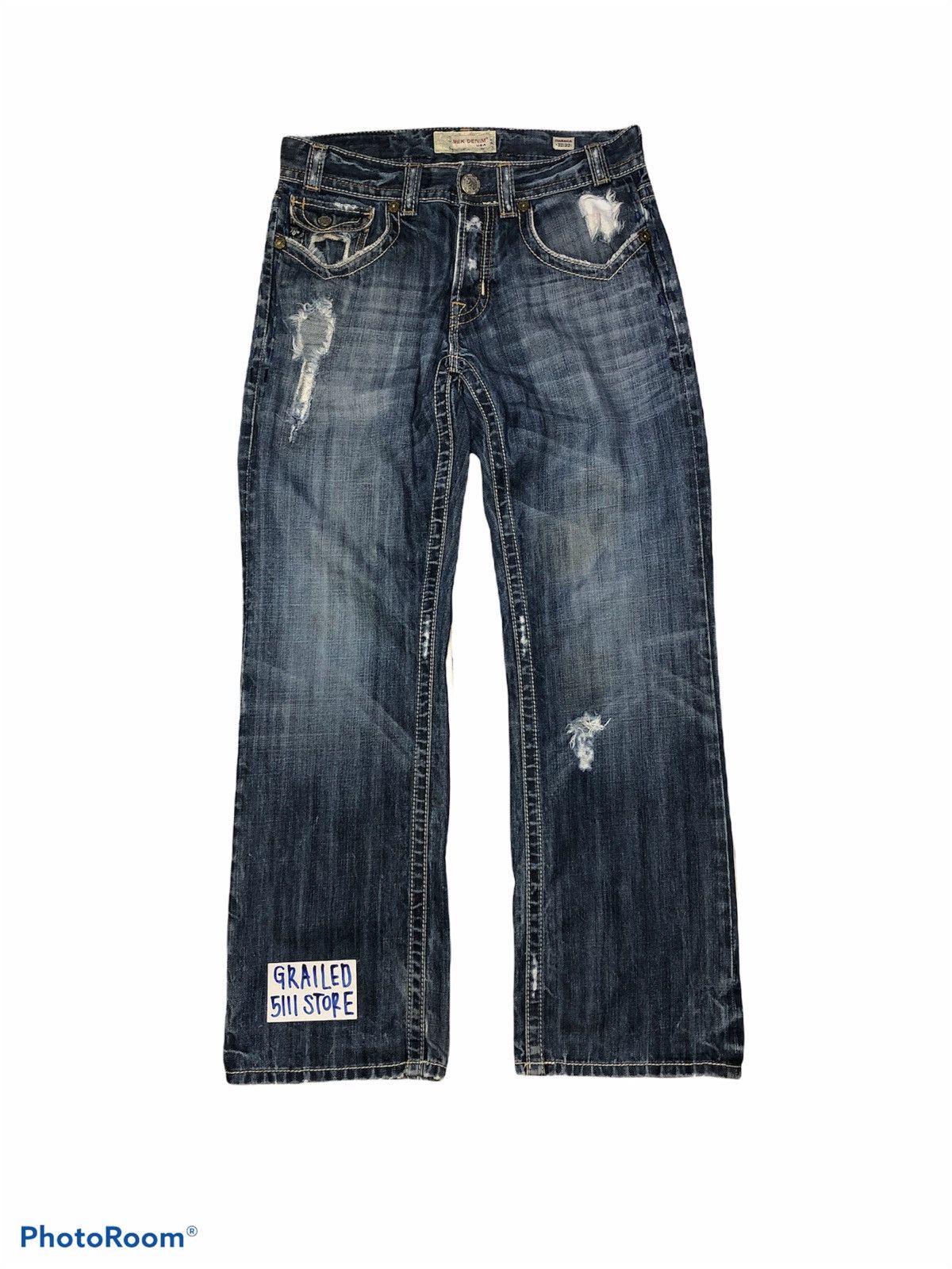 Mek Denim WIDE LEG⚡️⚡️MEK DENIM OAXACA DISTRESSED DENIM Size US 32 / EU 48 - 1 Thumbnail