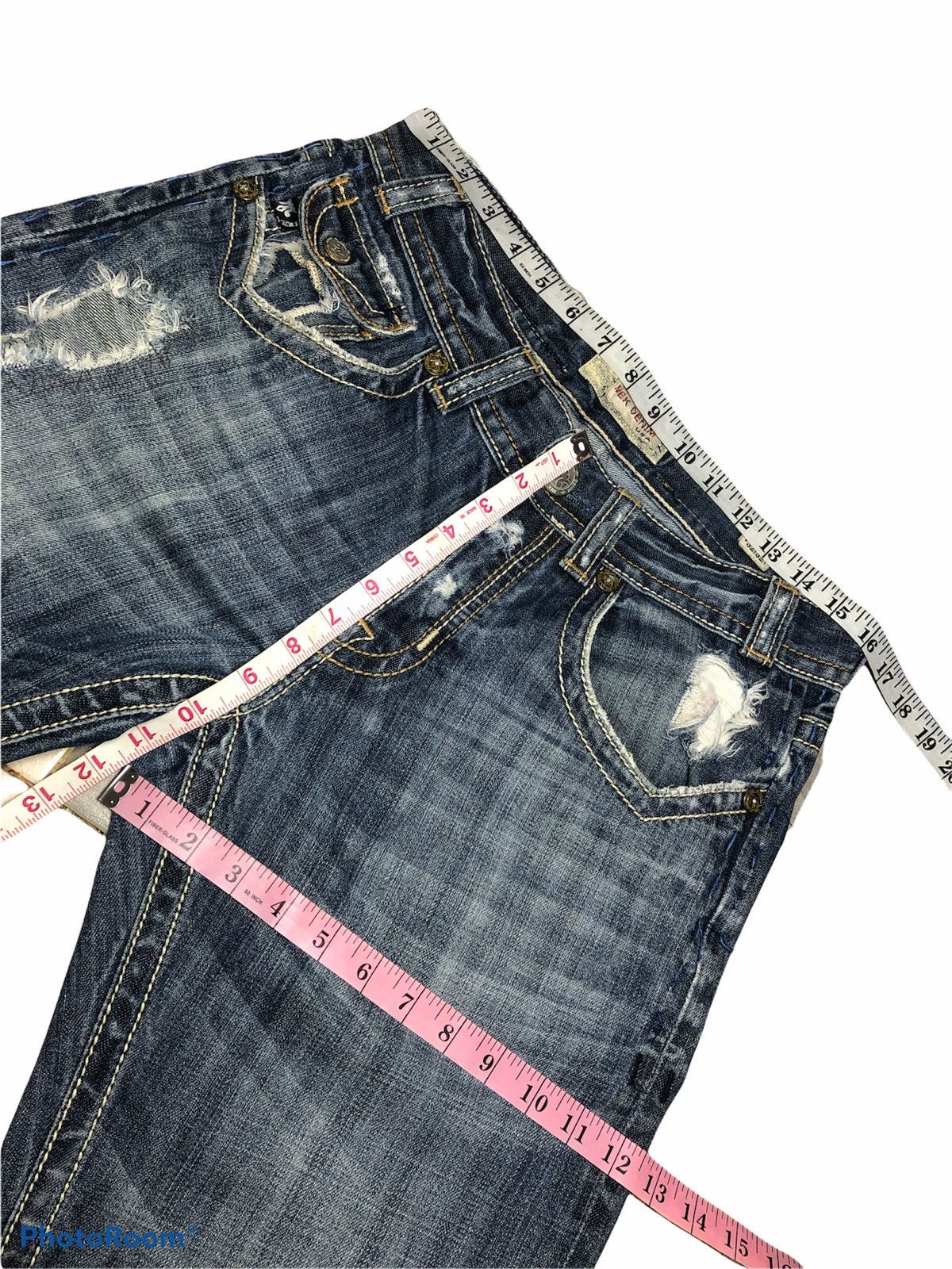 Mek Denim WIDE LEG⚡️⚡️MEK DENIM OAXACA DISTRESSED DENIM Size US 32 / EU 48 - 7 Thumbnail