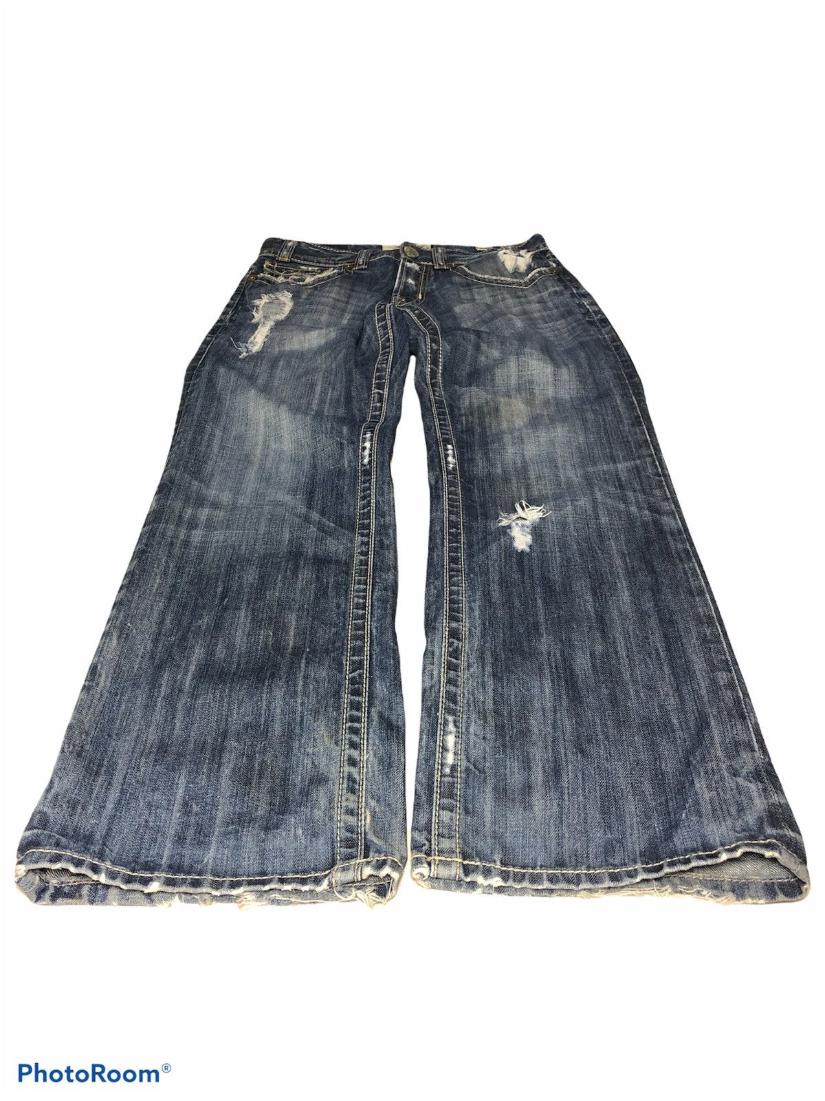 Mek Denim WIDE LEG⚡️⚡️MEK DENIM OAXACA DISTRESSED DENIM Size US 32 / EU 48 - 2 Thumbnail