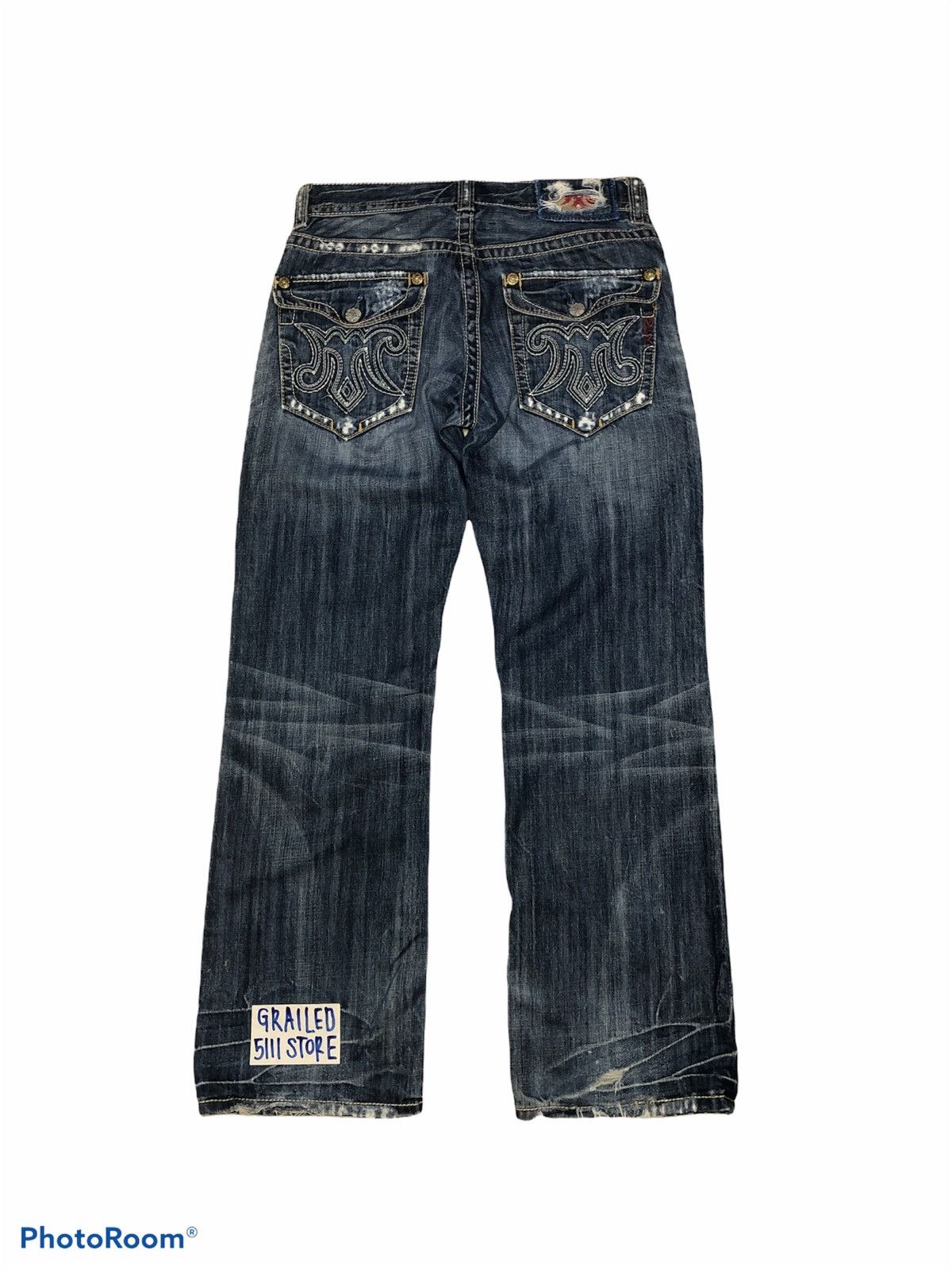 Mek Denim WIDE LEG⚡️⚡️MEK DENIM OAXACA DISTRESSED DENIM Size US 32 / EU 48 - 3 Thumbnail