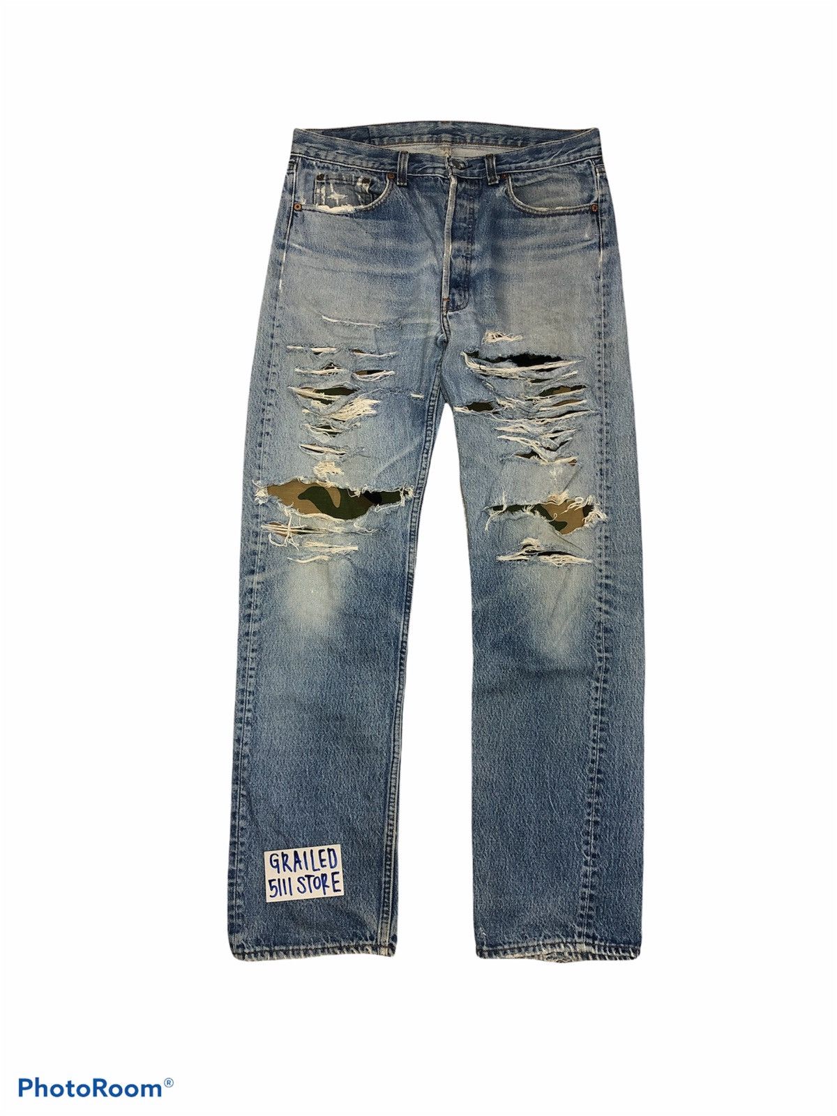 Levi's VTG LEVIS 501 DISTRESSED KURT COBAIN Size US 33 - 1 Thumbnail