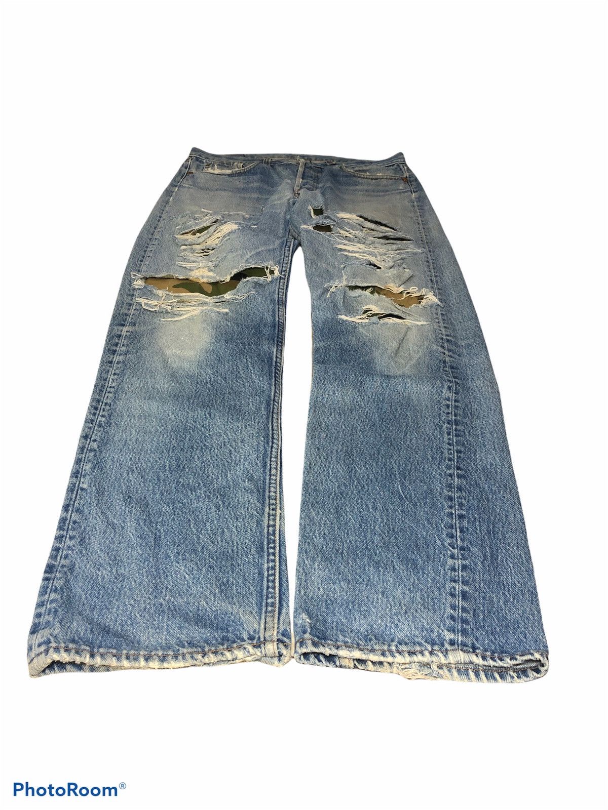 Levi's VTG LEVIS 501 DISTRESSED KURT COBAIN Size US 33 - 2 Thumbnail