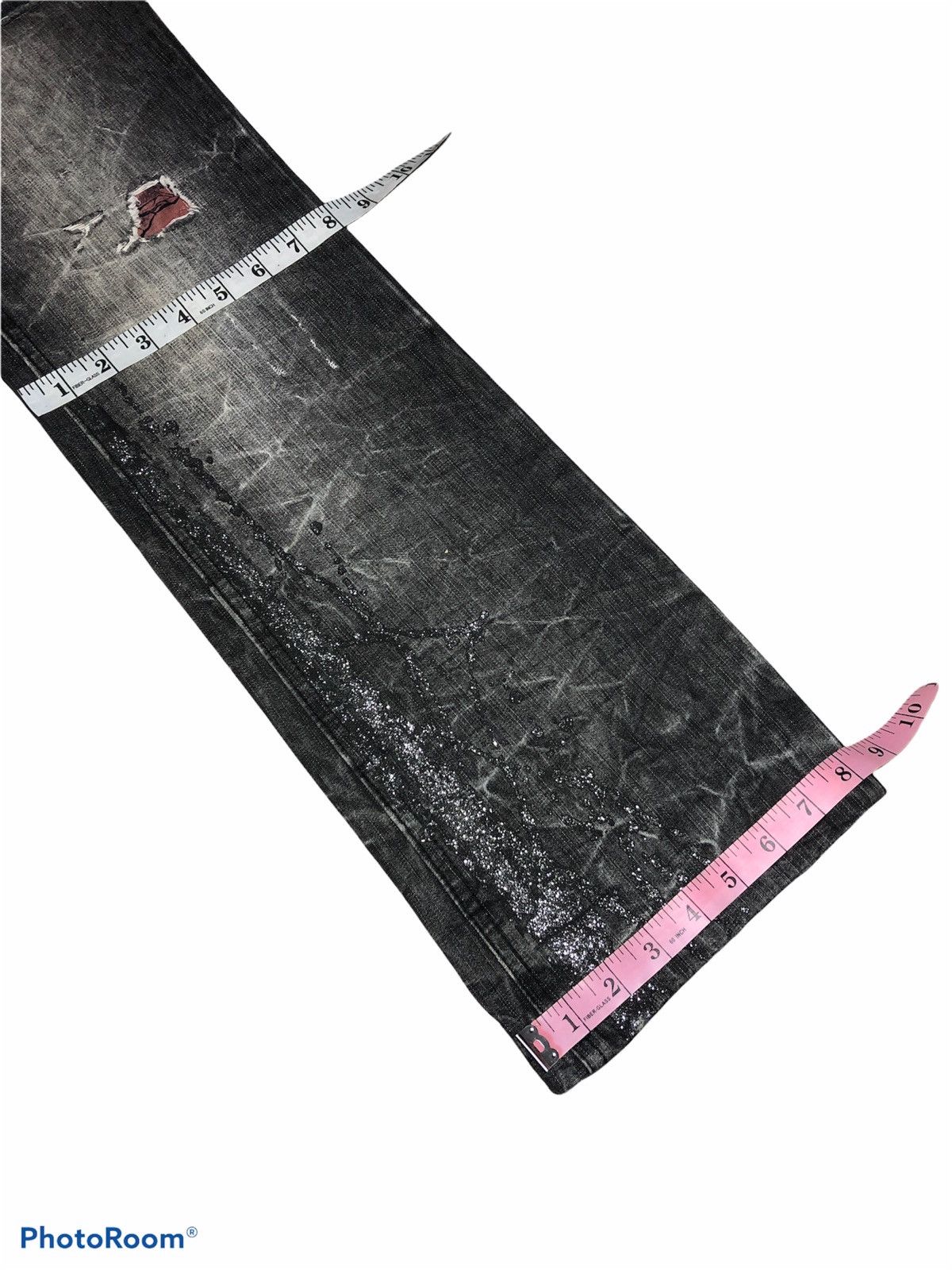 Japanese Brand LOWBOX PAINTED DISTRESSED FLARE DENIM Size US 32 / EU 48 - 10 Thumbnail