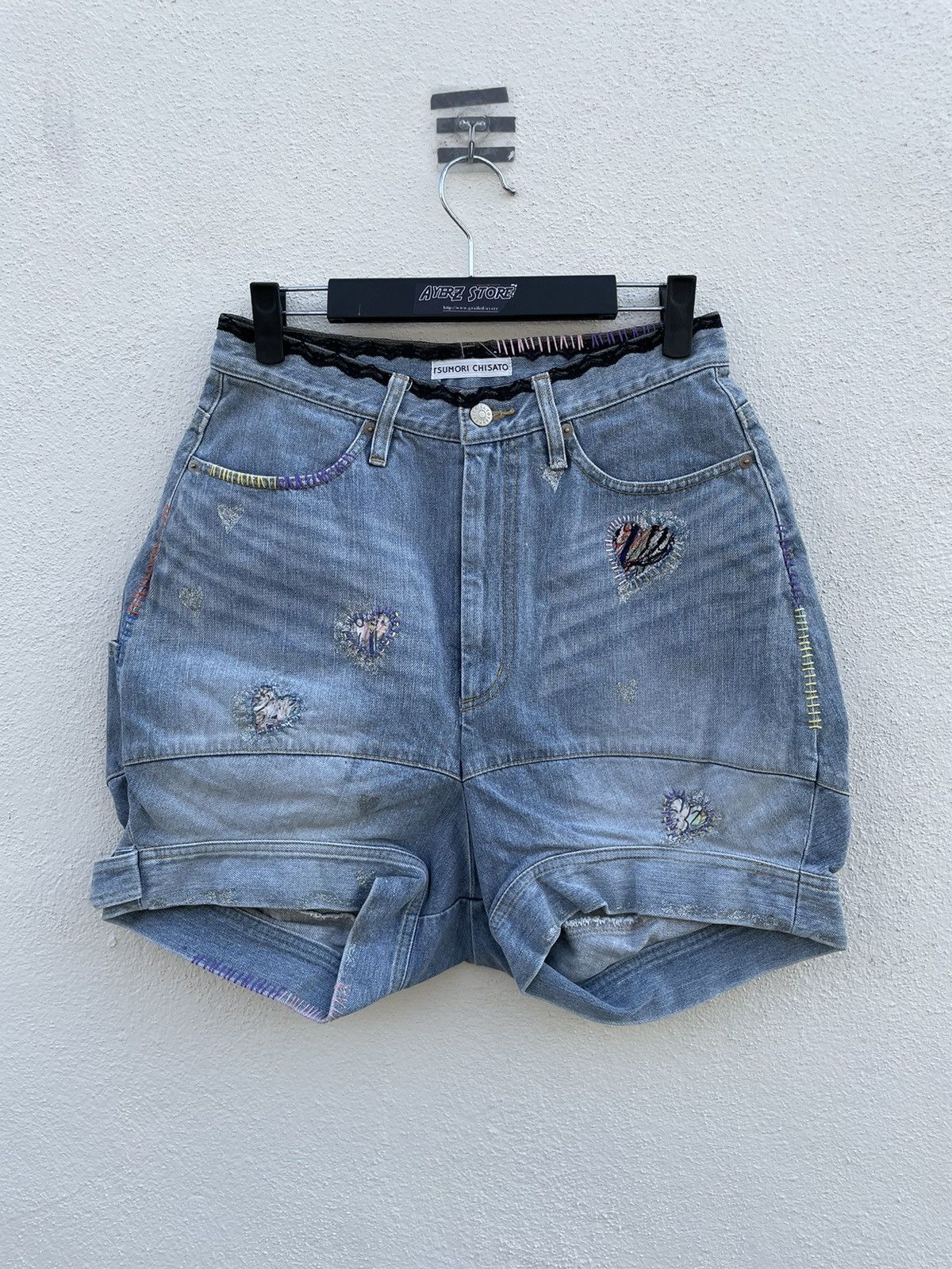 image of Issey Miyake x Tsumori Chisato Denim Short Pants Women in Blue, Men's (Size 27)