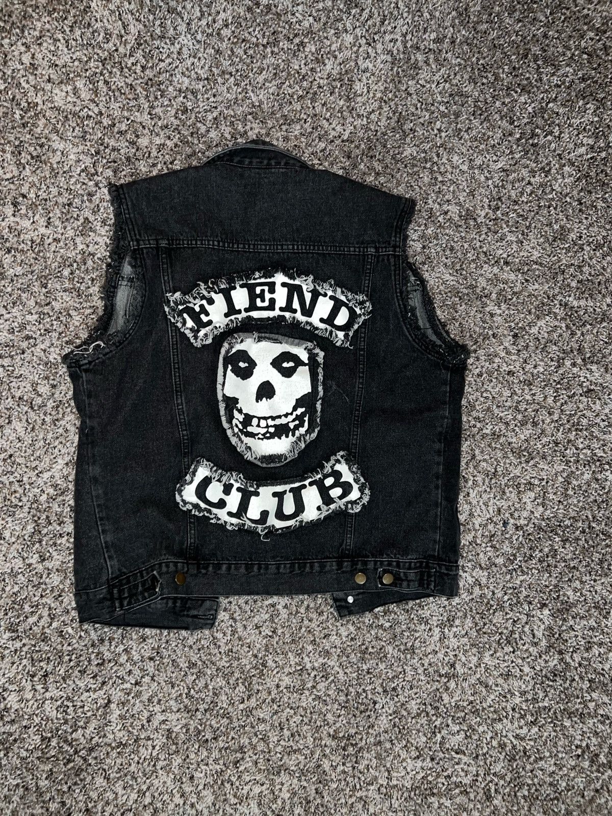 Band Tees Misfits Vintage Misfits Fiend Club Denim Vest Vintage 2012 Grailed