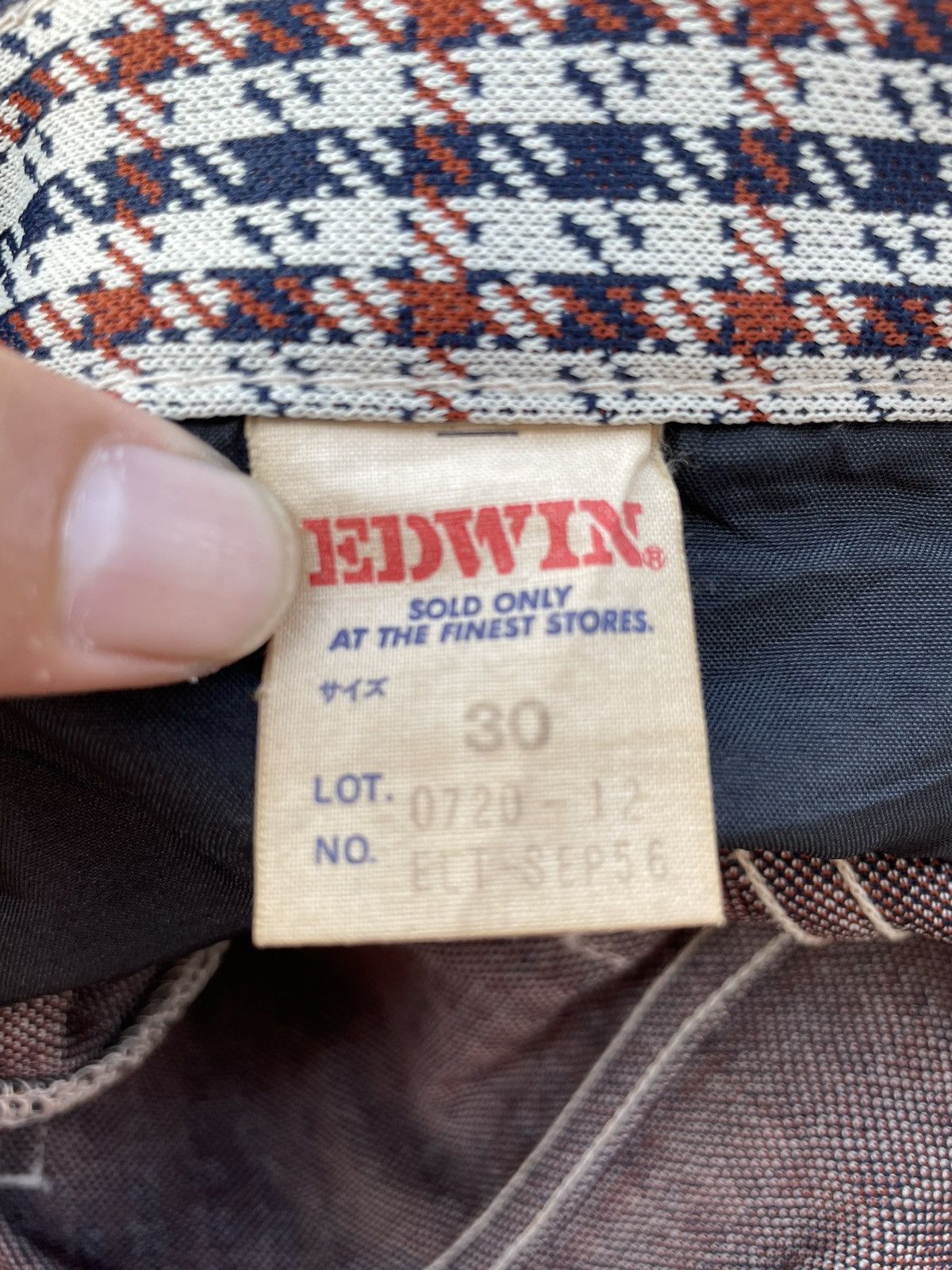 Edwin × If Six Was Nine × Vintage Edwin Checked Jeans Size US 29 - 11 Thumbnail
