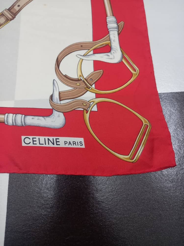Celine Celine Paris Silk Scarf Size ONE SIZE - 2 Thumbnail