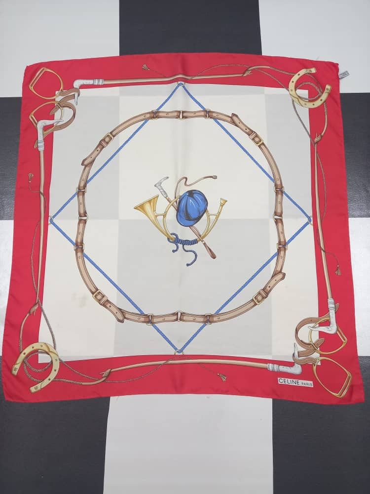 Celine Celine Paris Silk Scarf Size ONE SIZE - 3 Thumbnail
