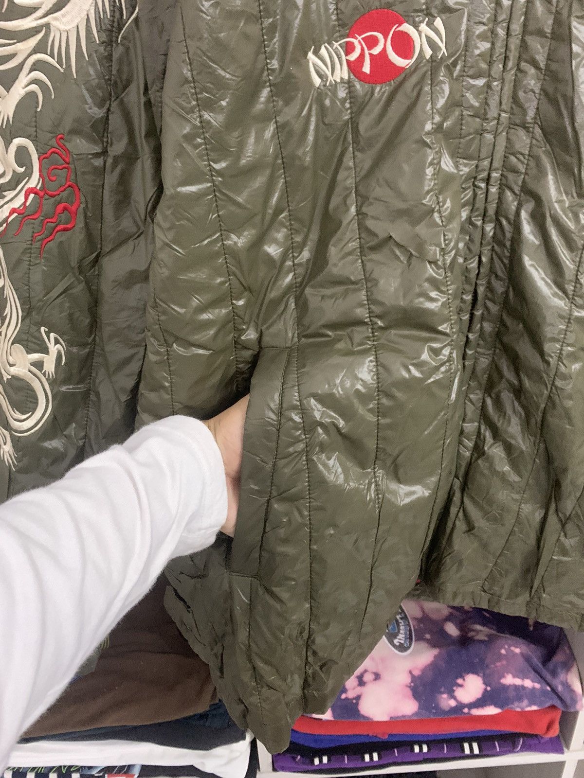 Japanese Brand Distress Embroidery Gecco AirForce Ryogoku Base Jacket Size US XL / EU 56 / 4 - 6 Thumbnail