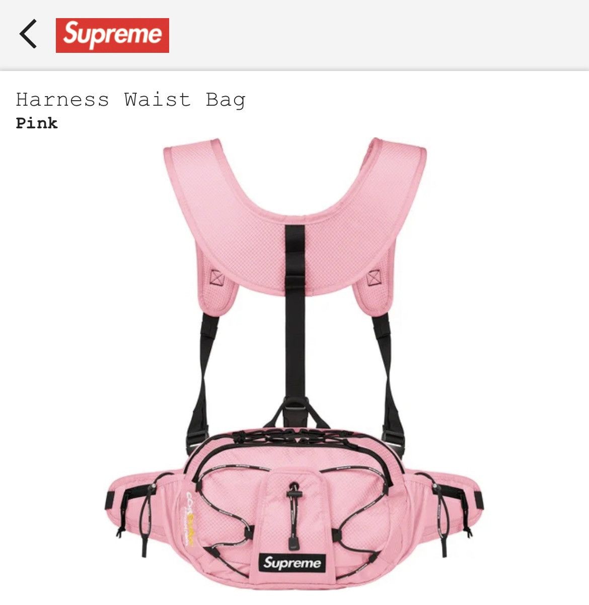 Supreme Harness Waist Bag - Pink