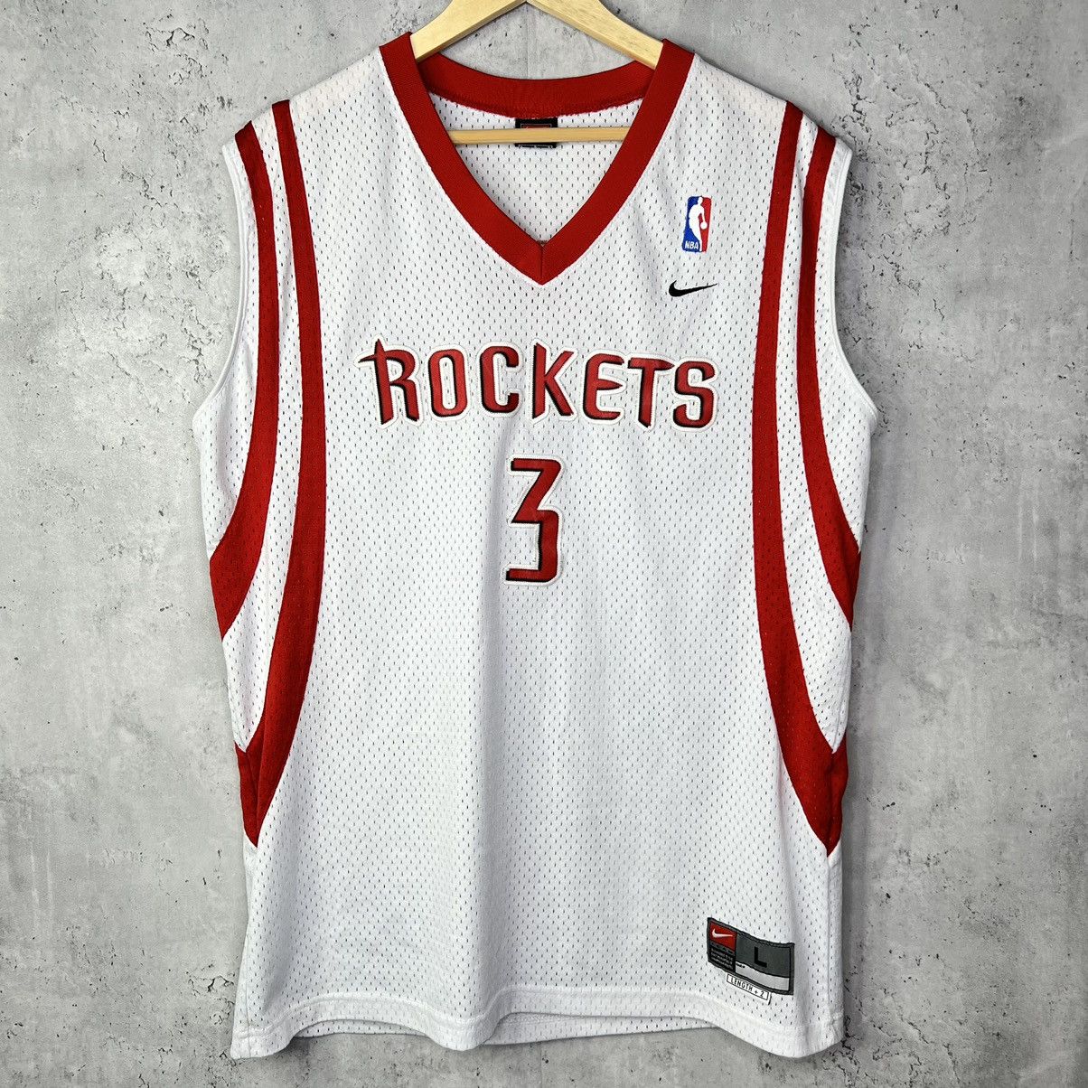 Vintage #3 STEVE FRANCIS Houston Rockets NBA Nike Jersey YM – XL3
