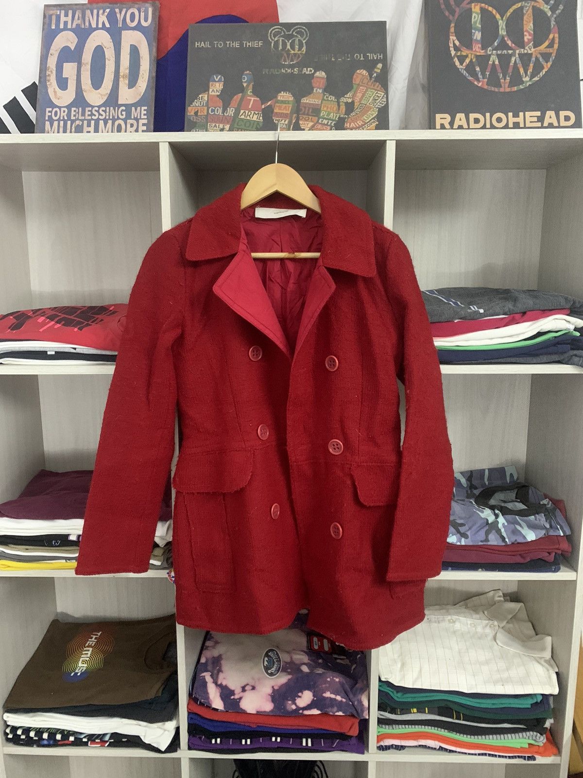 Japanese Brand Cacharel wool coat Size US S / EU 44-46 / 1 - 1 Thumbnail