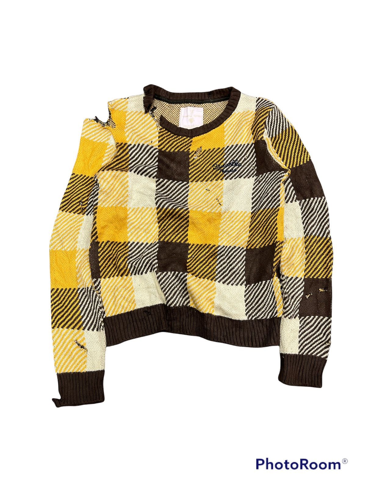 Other Thrashed Checkred Cardigan Kurt Kobain Size US M / EU 48-50 / 2 - 1 Thumbnail