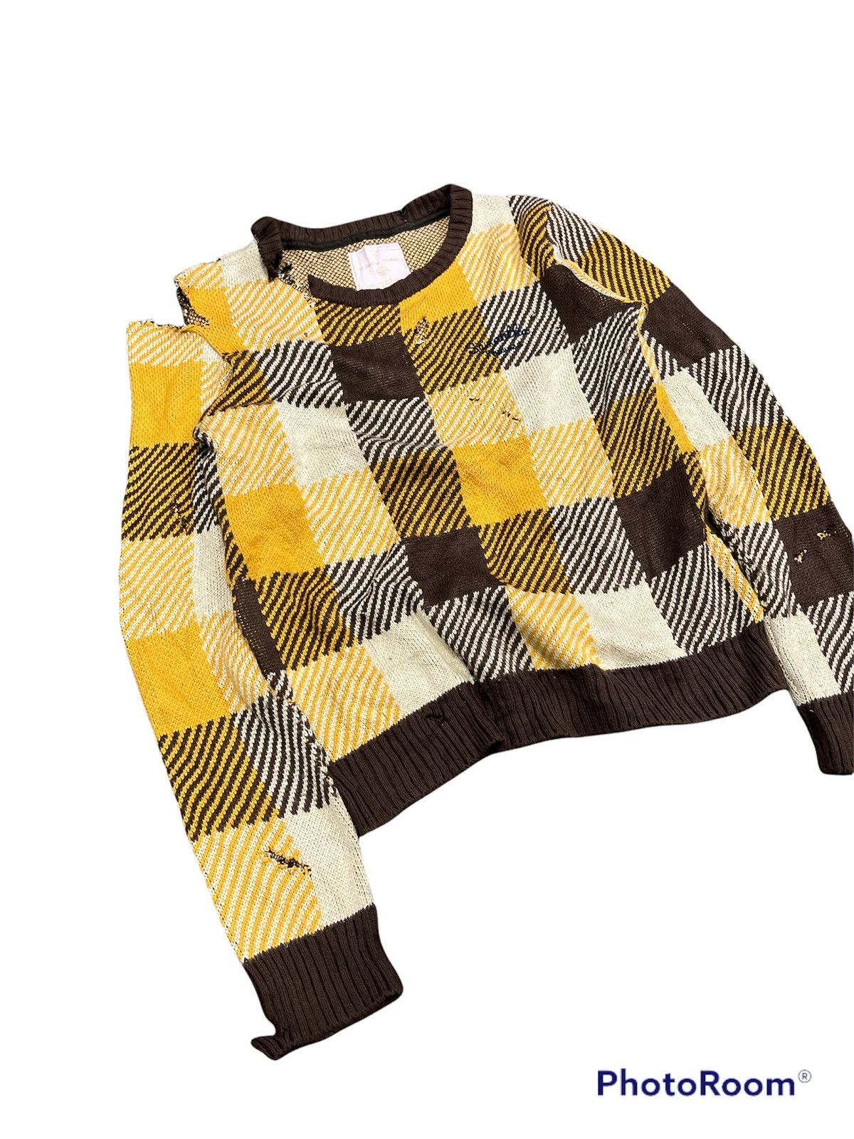 Other Thrashed Checkred Cardigan Kurt Kobain Size US M / EU 48-50 / 2 - 3 Thumbnail