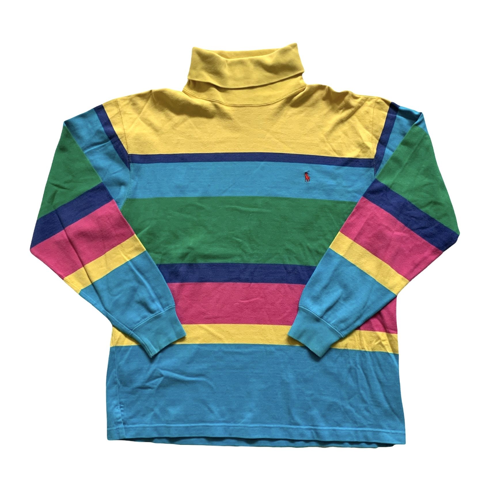 Vintage 90s Polo Ralph Lauren Striped Turtleneck Medium