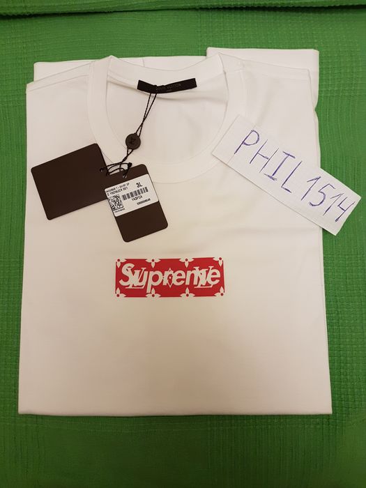 Supreme SUPREME LOUIS VUITTON MONOGRAM BOX LOGO TEE WHITE XXLARGE