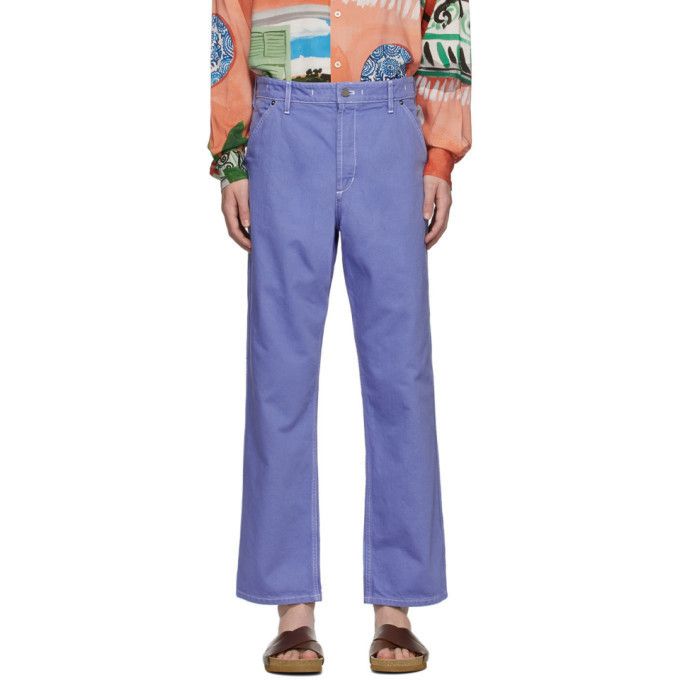 Jacquemus Le Pantalon Pêche Convertible Cotton Trousers In Blue