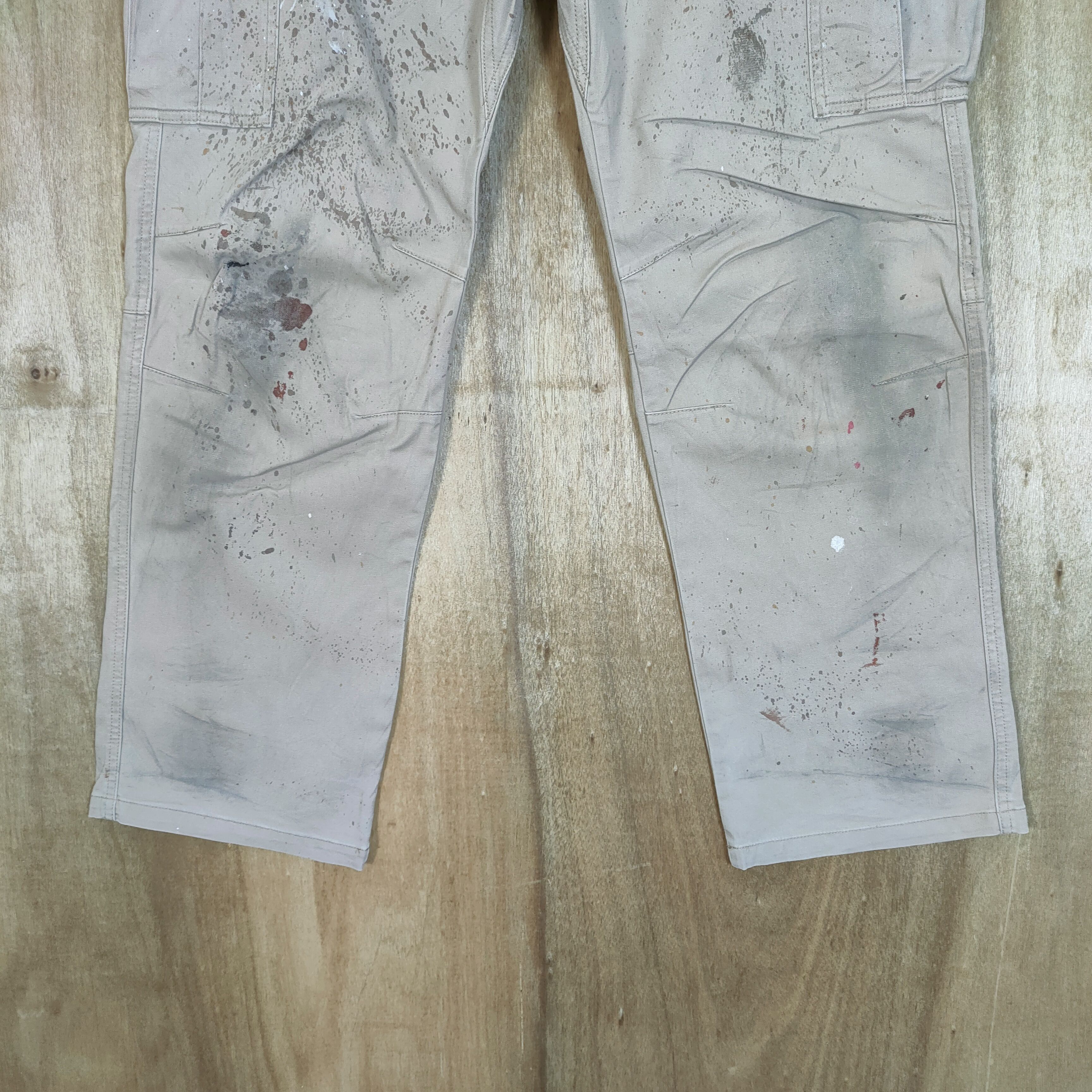 Japanese Brand JAPANES BRAND FADED STAIN PAINT CARGO PANTS/WORKWEAR Size US 32 / EU 48 - 3 Thumbnail