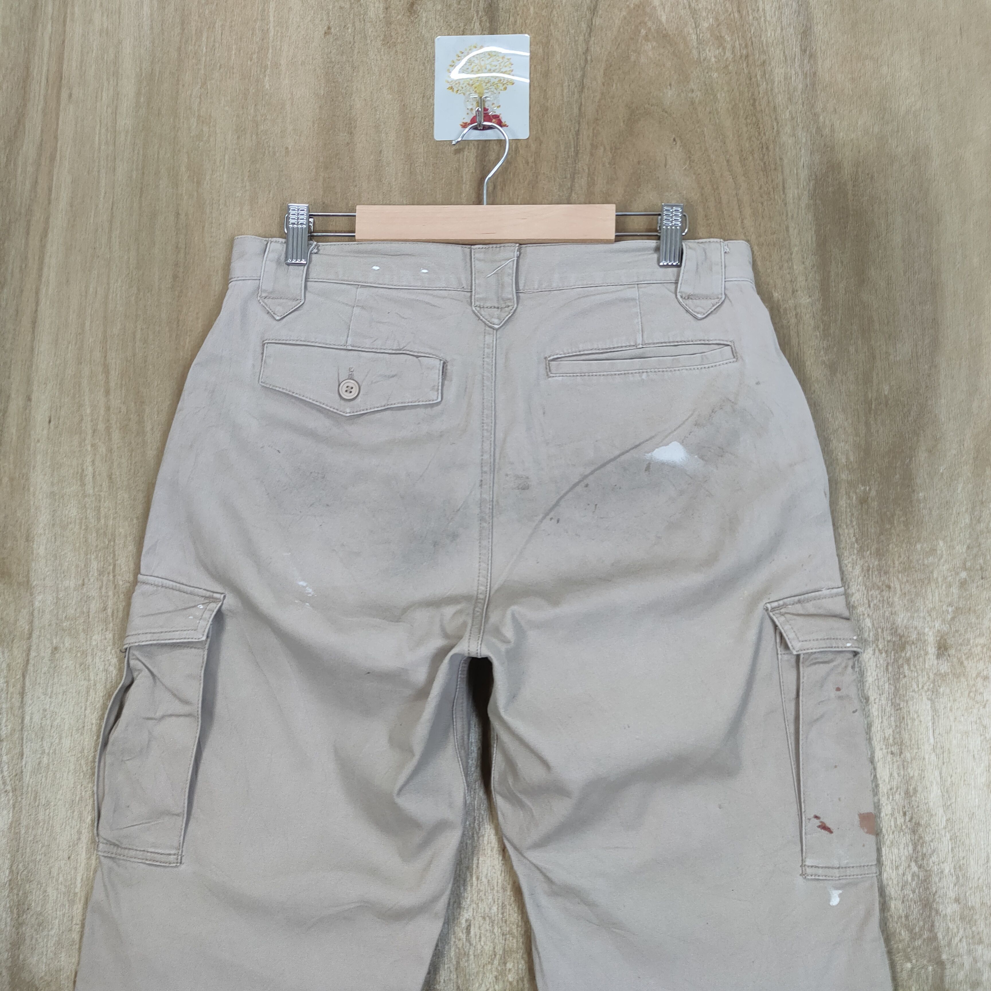 Japanese Brand JAPANES BRAND FADED STAIN PAINT CARGO PANTS/WORKWEAR Size US 32 / EU 48 - 7 Thumbnail