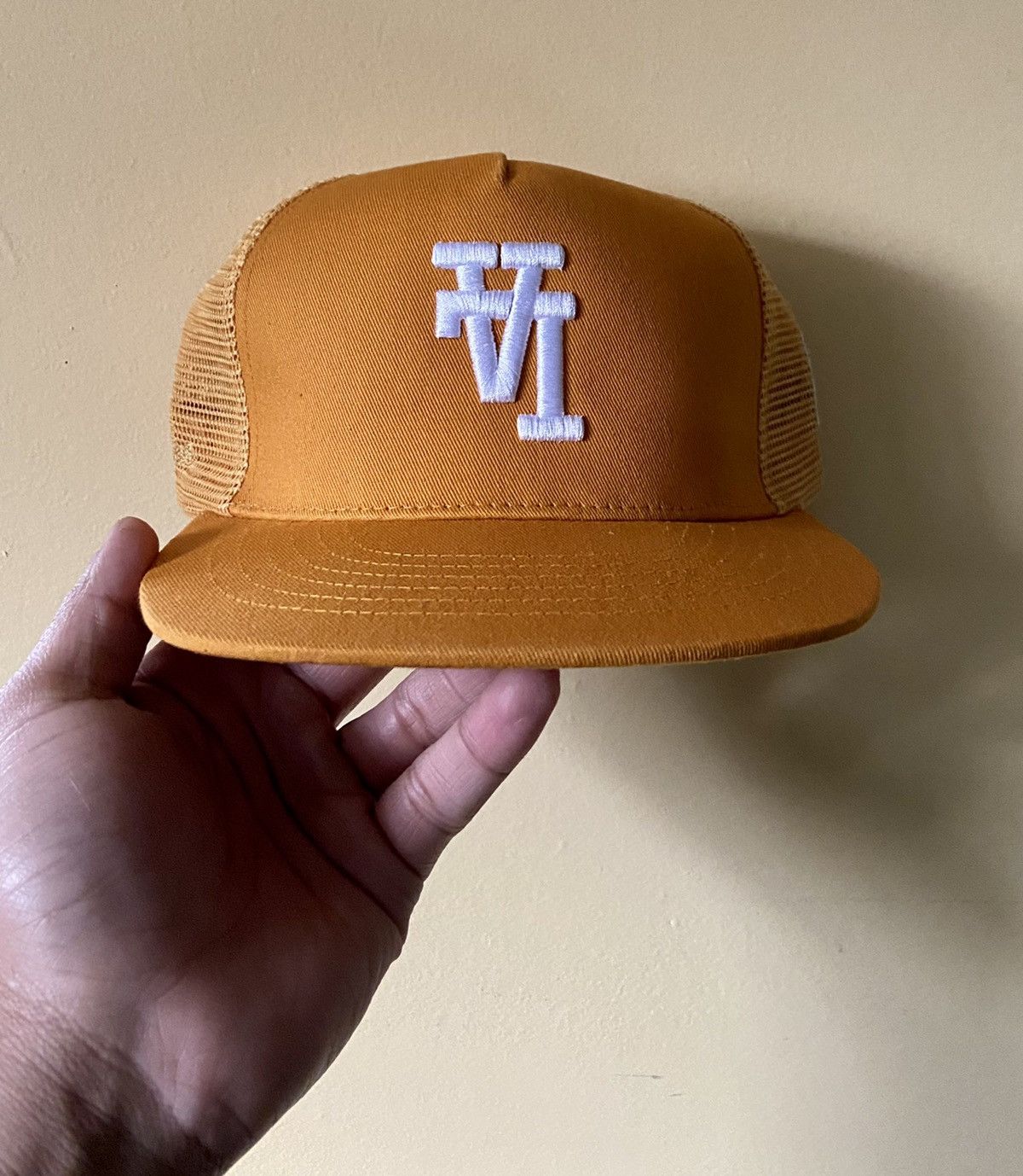 Uniform Studios LA X Monogram Trucker Hat (Mustard) | Grailed