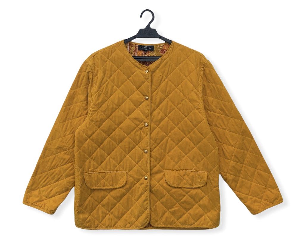 Etro ETRO SILK PAISLEY LINED LIGHTWEIGHT QUILTED COAT Size US M / EU 48-50 / 2 - 2 Thumbnail