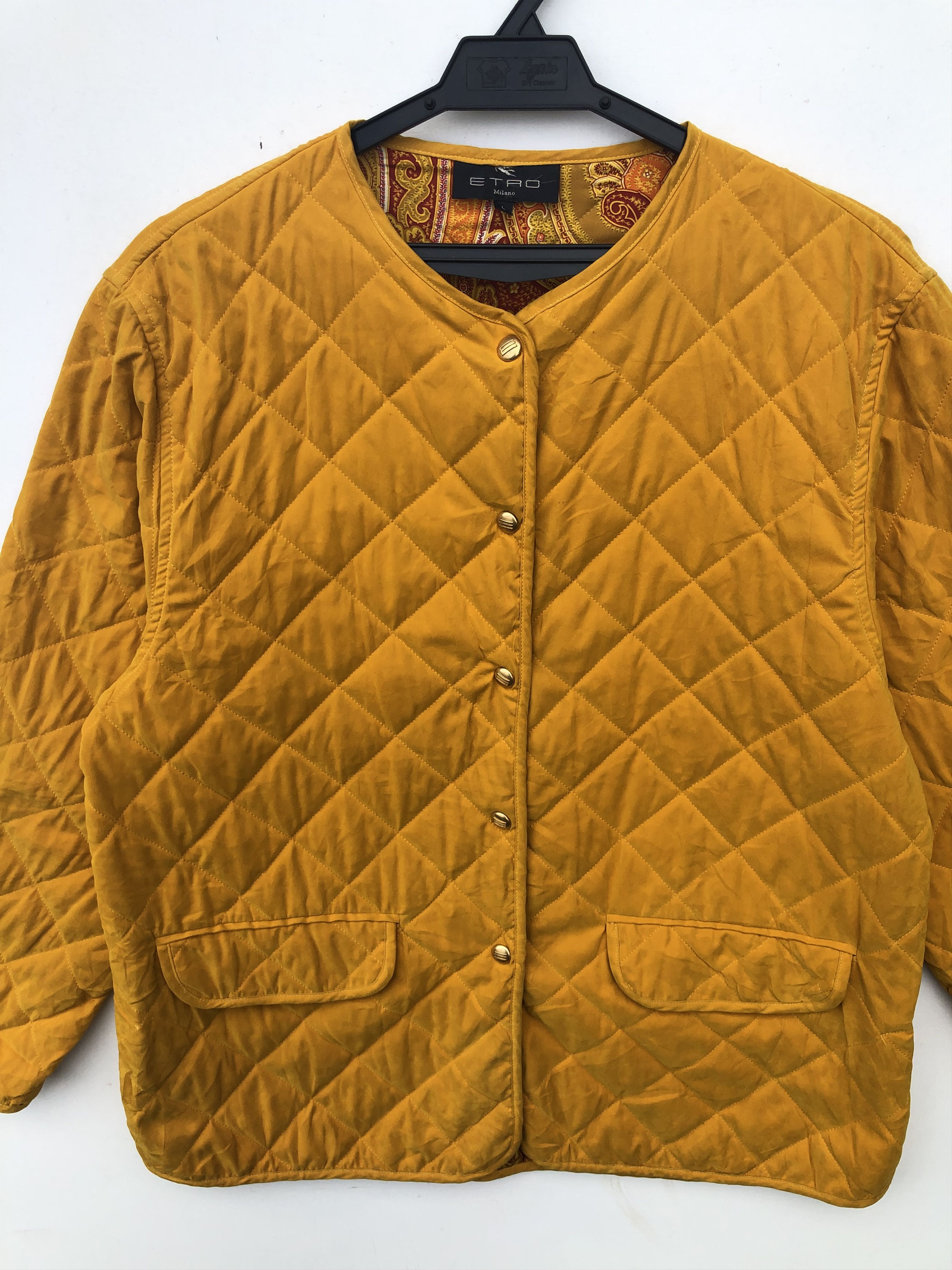 Etro ETRO SILK PAISLEY LINED LIGHTWEIGHT QUILTED COAT Size US M / EU 48-50 / 2 - 4 Thumbnail