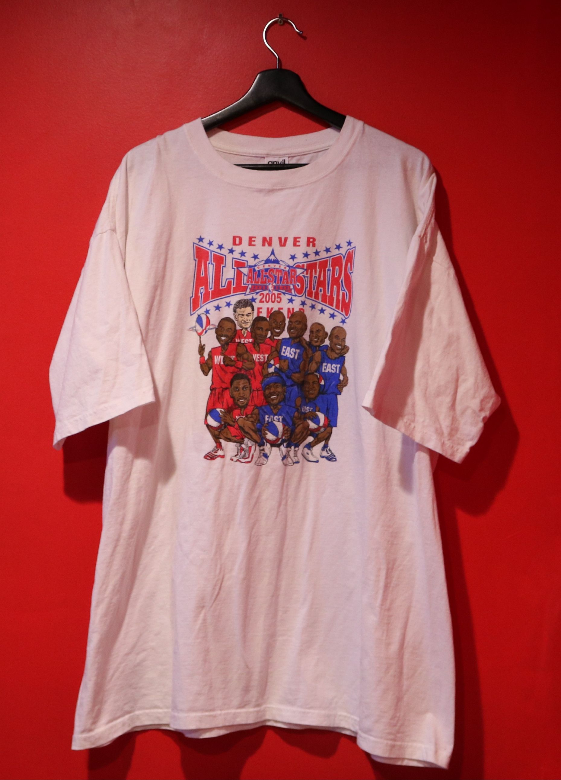 Anvil × NBA × Vintage Vintage 2005 Y2K Rare NBA All Star Weekend Shirt Size US XXL / EU 58 / 5 - 1 Thumbnail
